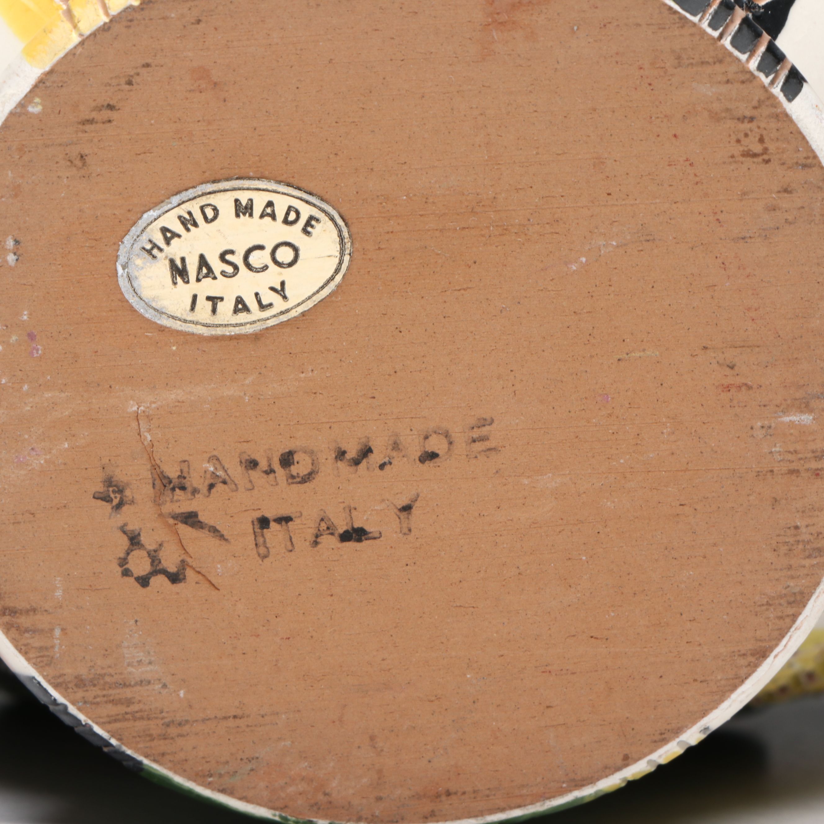 MCM Italian Sgraffito Pottery Basket