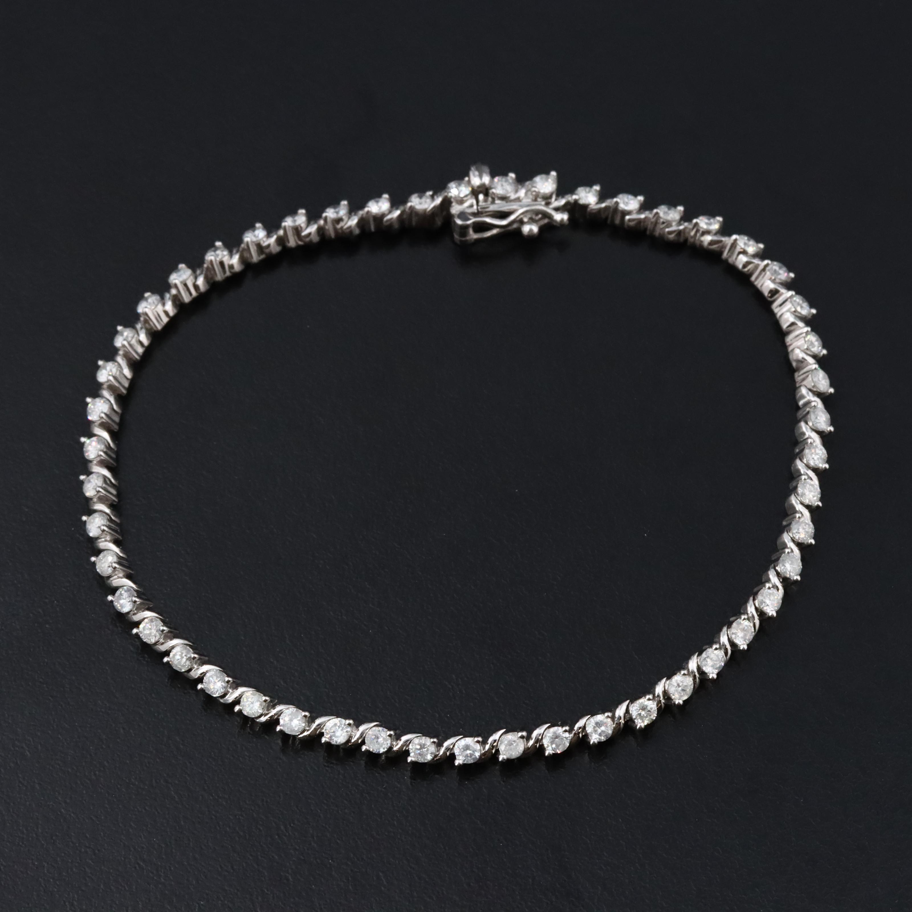 14K 2.00 CTW Diamond Line Bracelet
