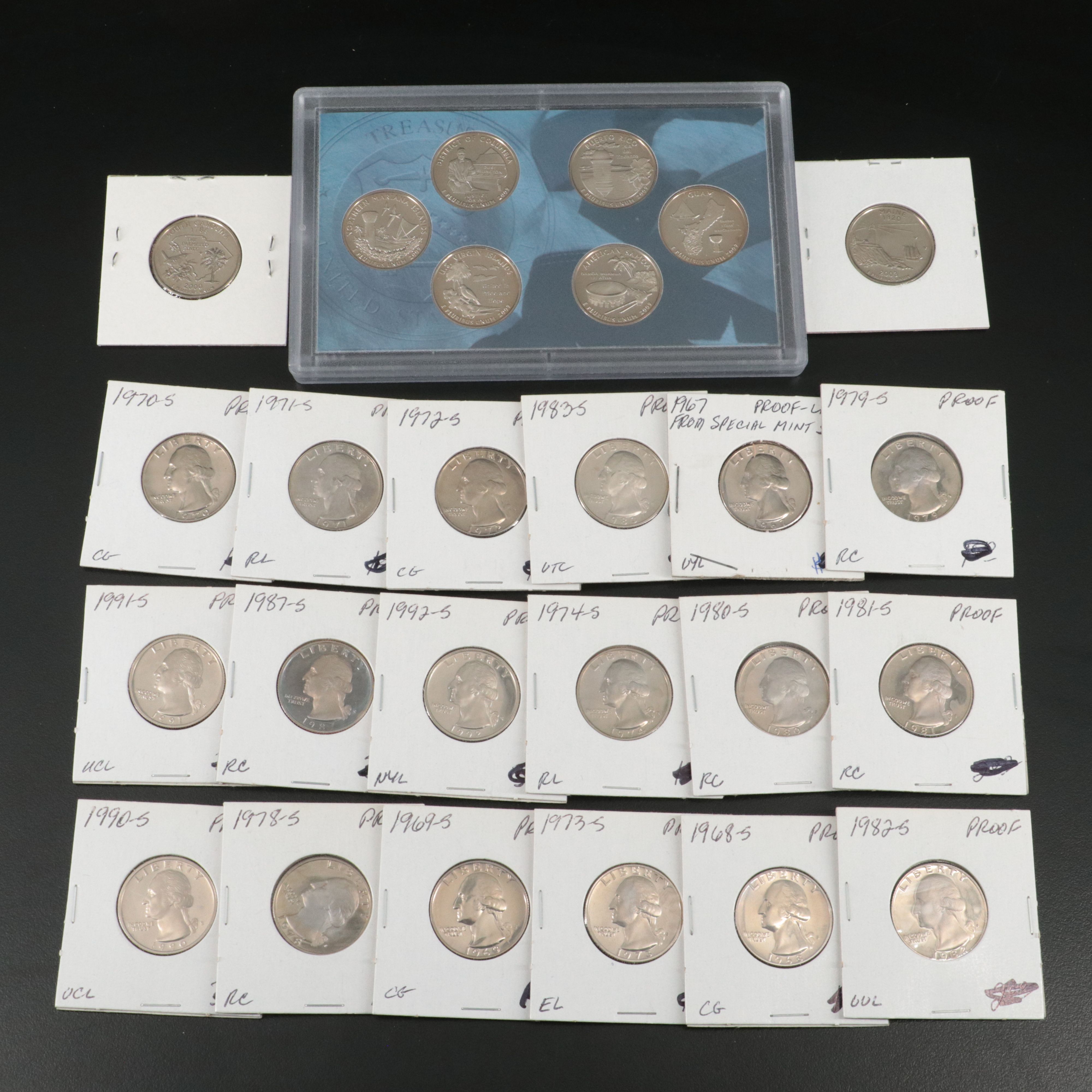 Twenty-Six Washington Proof Quarters, 1967 to 2009