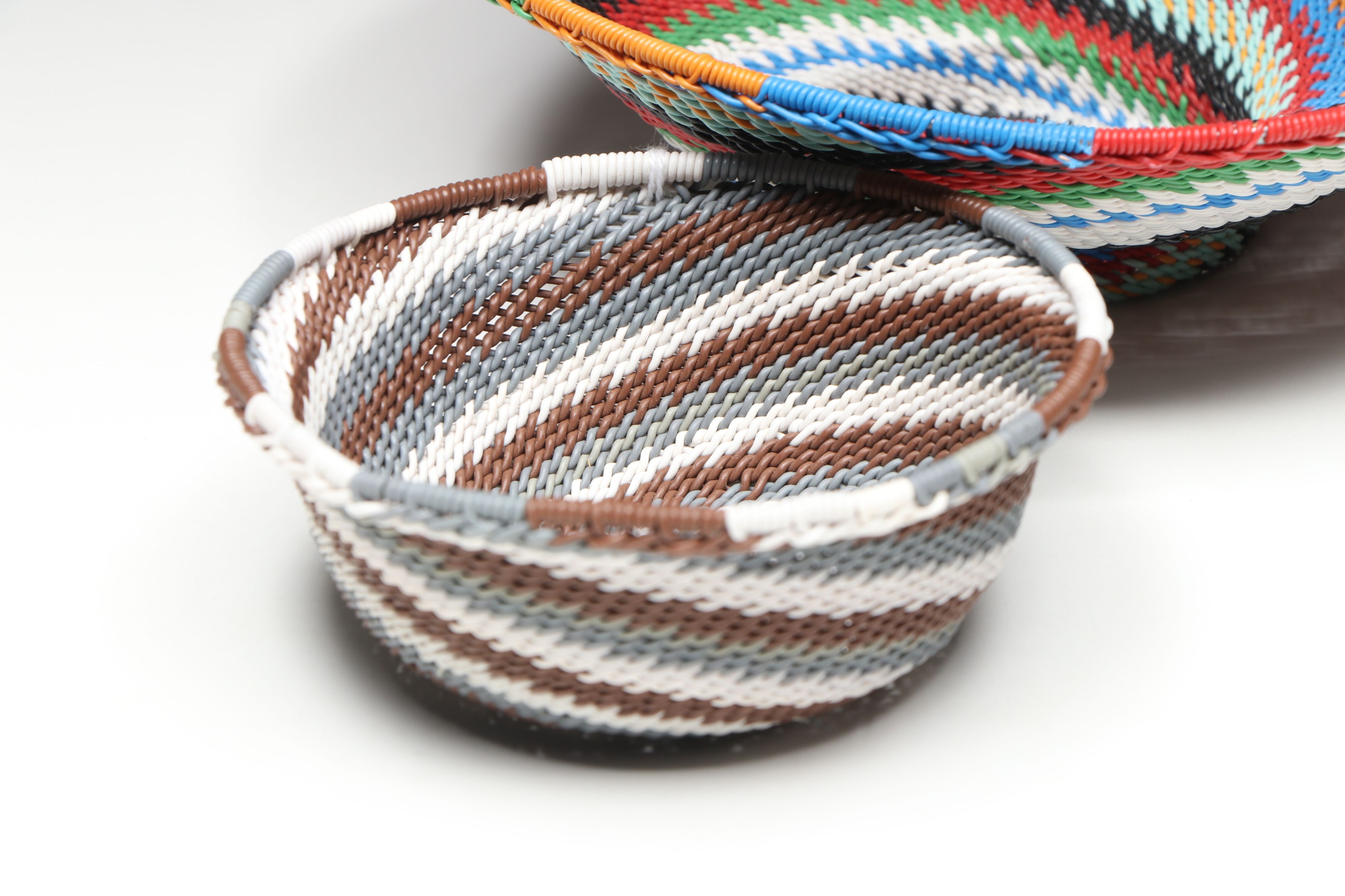 Zulu Telephone Wire Bowls and Ladle