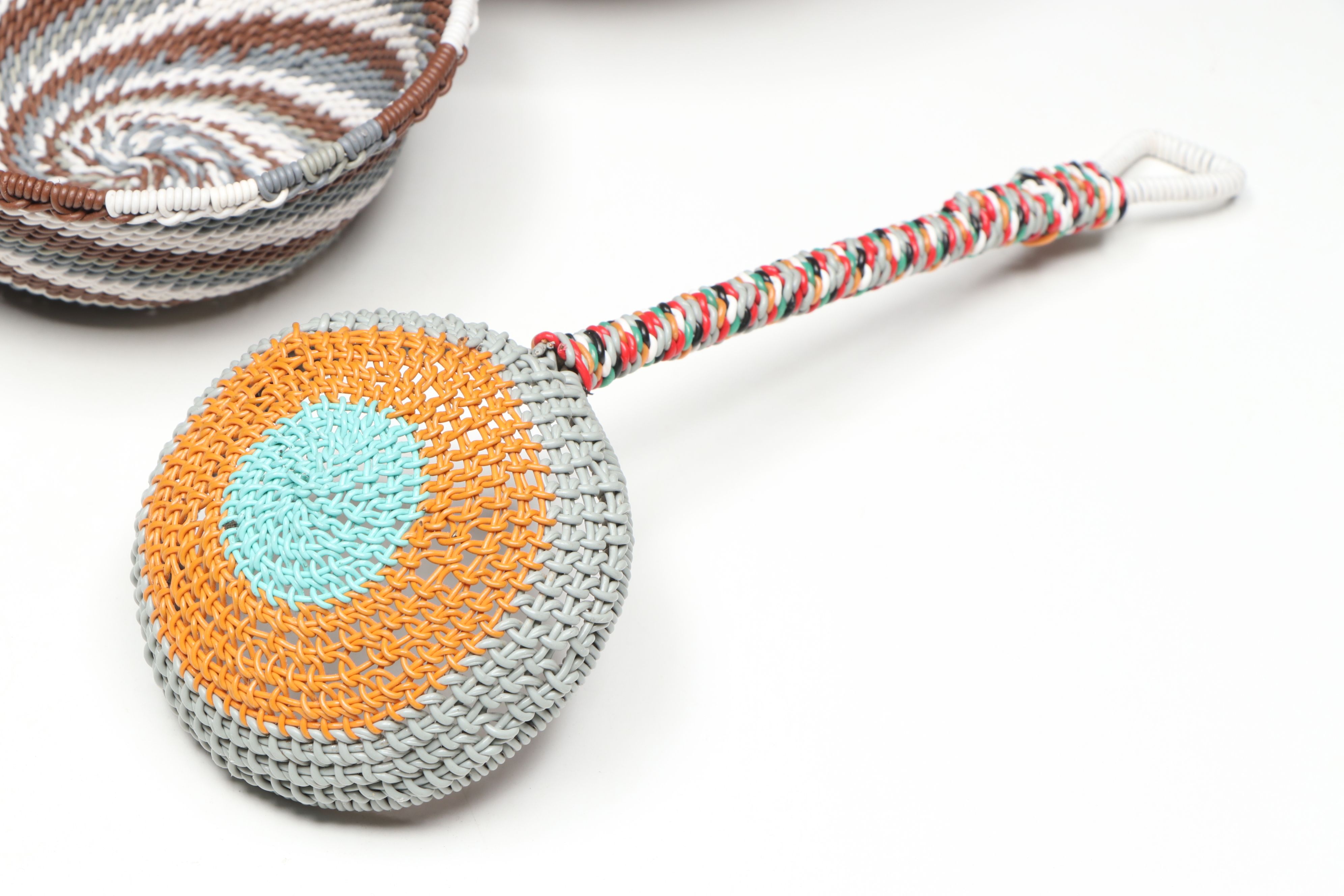 Zulu Telephone Wire Bowls and Ladle