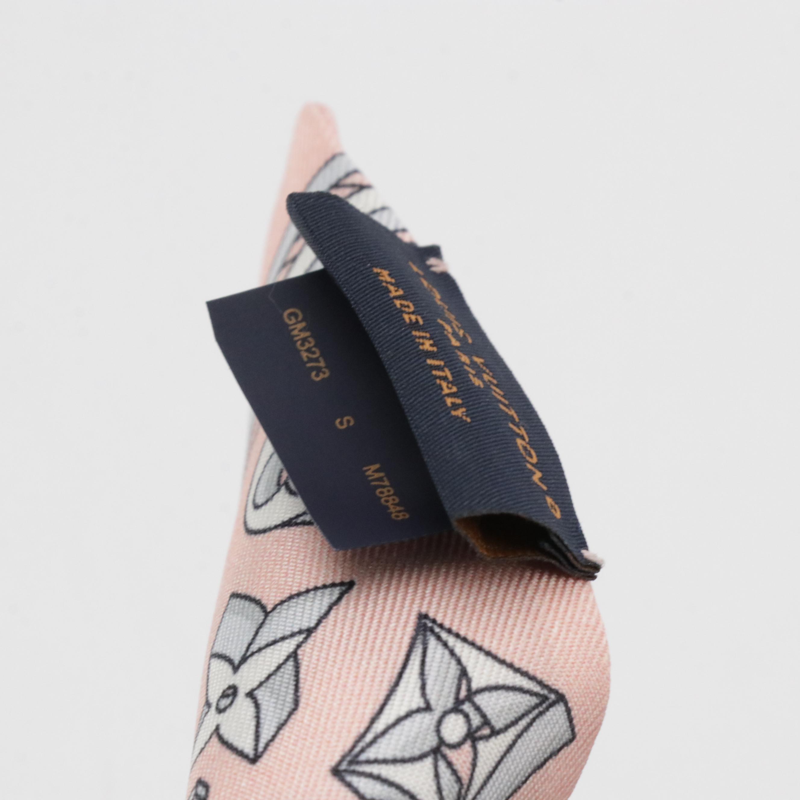 Louis Vuitton Ultimate 3D Pink/Black Silk Twill Bandeau Scarf in Box