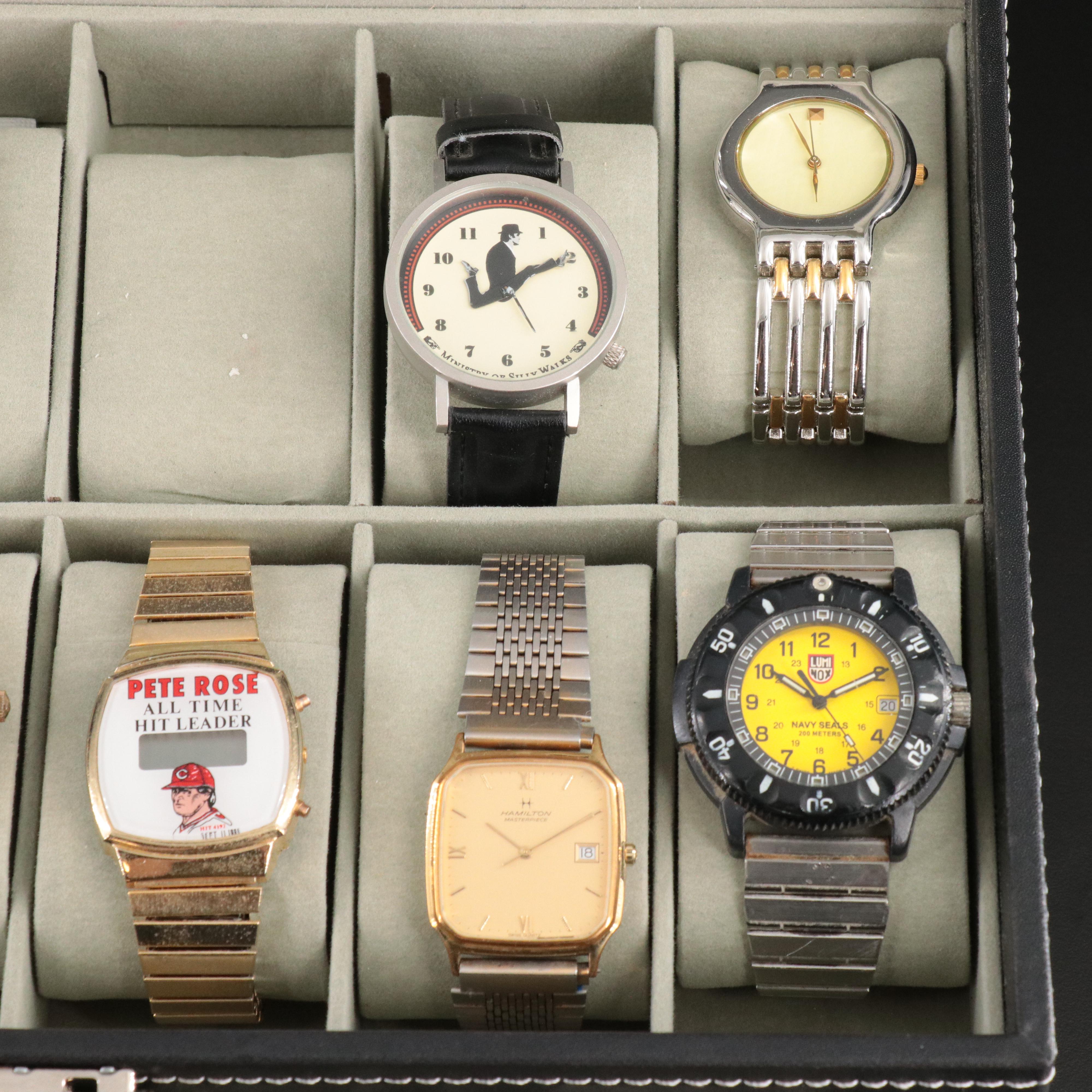 Quartz and Stem Wind Watches Featuring Monty Python,Waltham and  Pete Rose