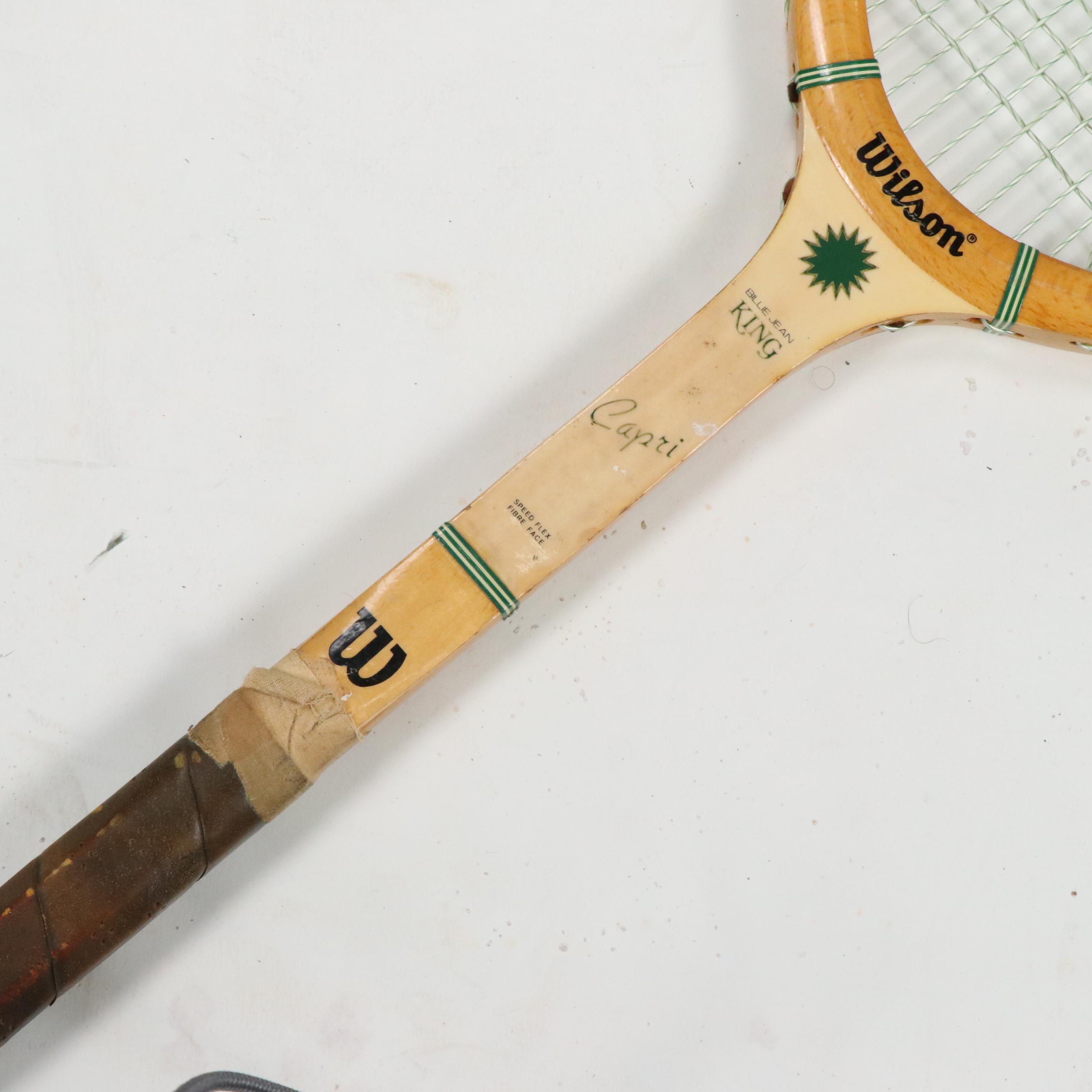 Wilson and Spalding Vintage Wood Tennis Rackets