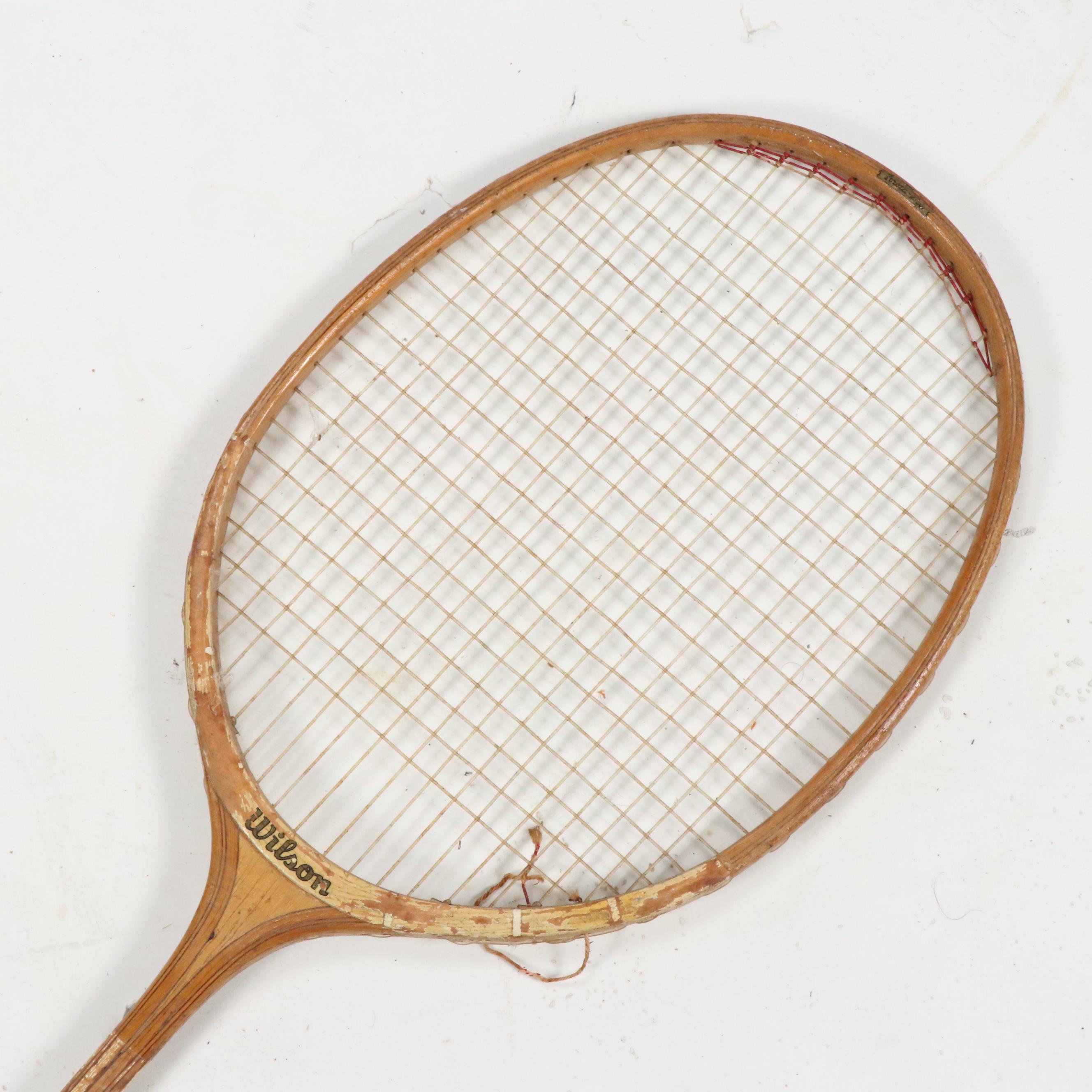Wilson and Spalding Vintage Wood Tennis Rackets