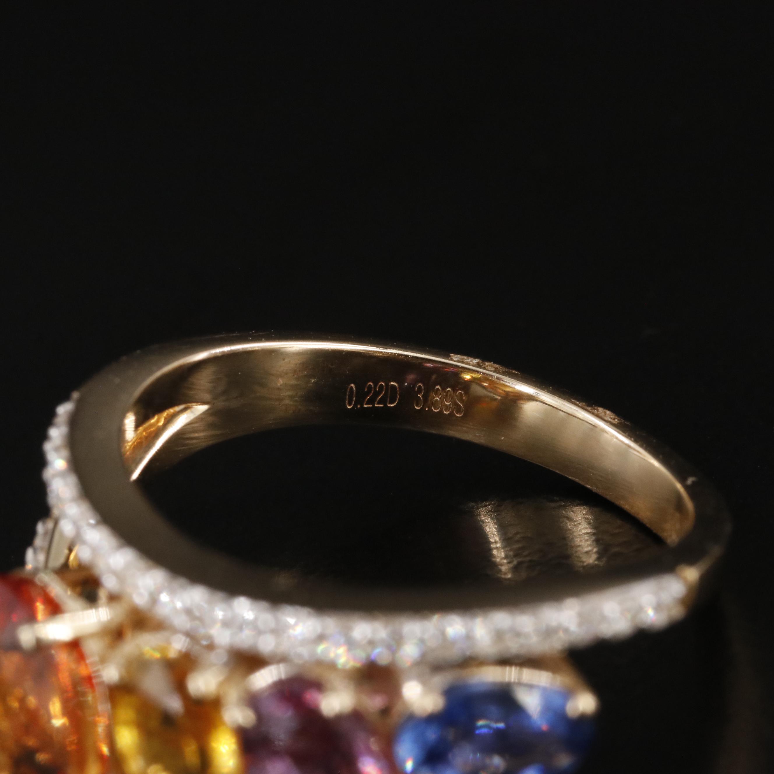 Oscar Friedman 14K Sapphire and Diamond Ring