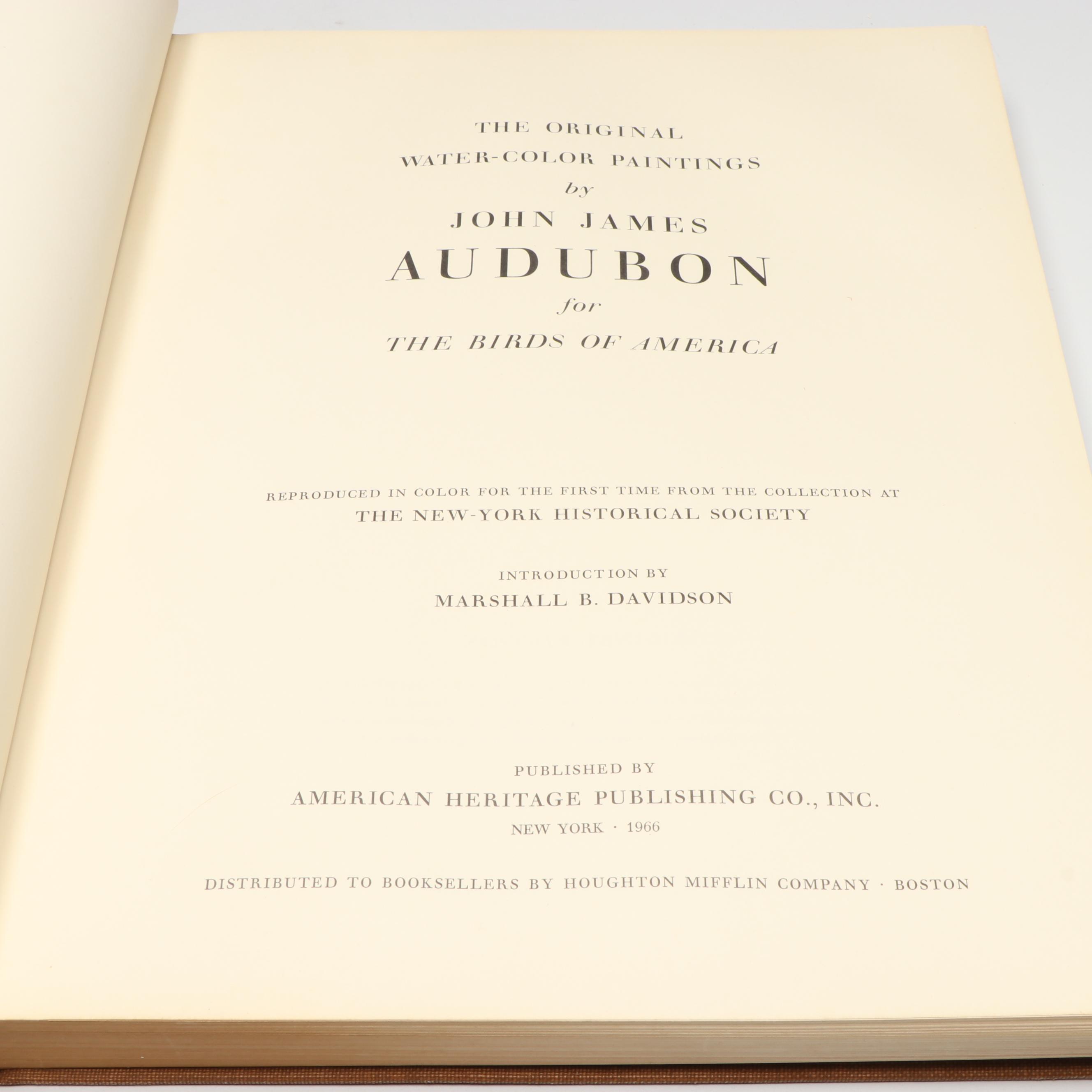 "The Original Water-Color Paintings by John James Audubon" Two-Volume Set, 1966