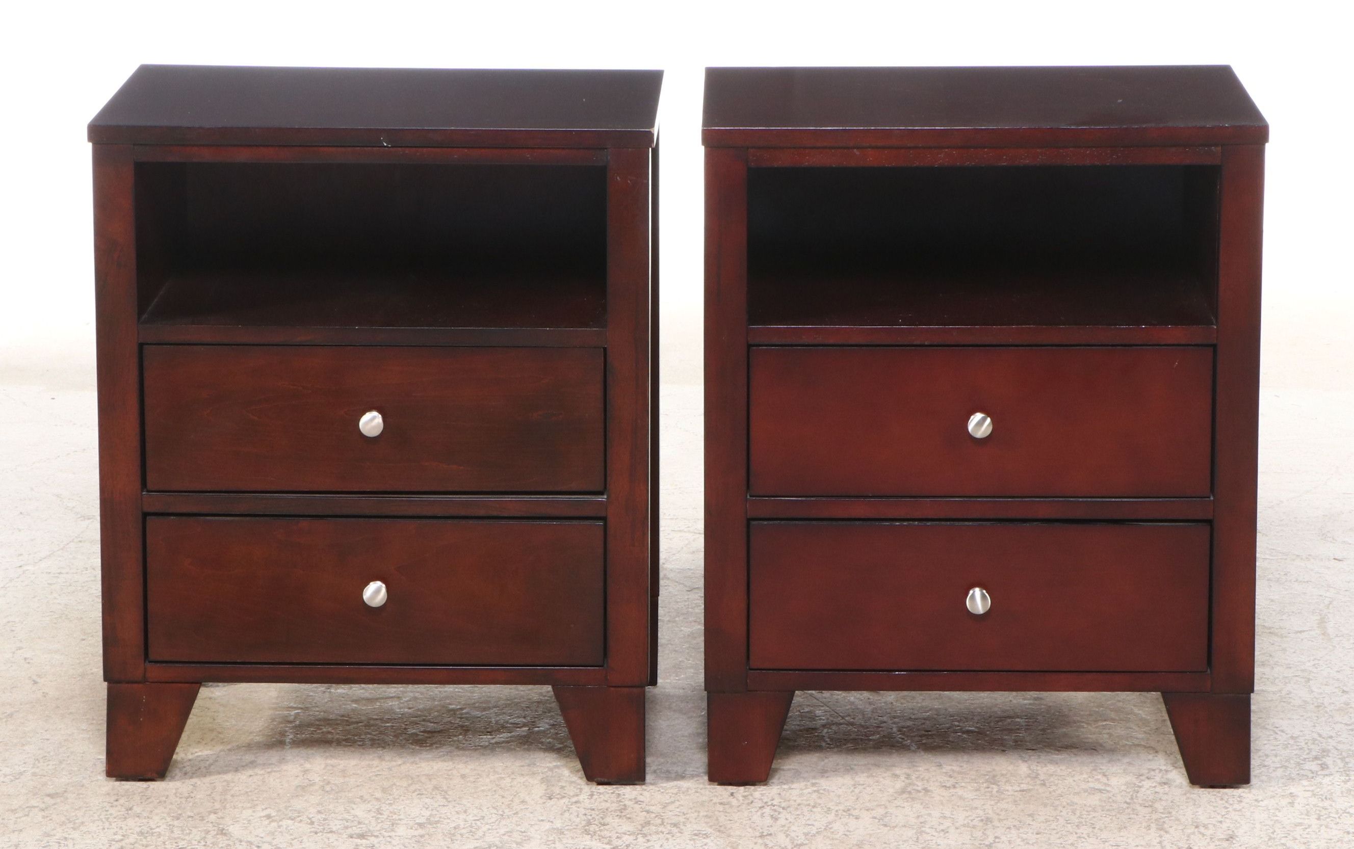 Pair of Lifestyle Solutions Two-Drawer Nightstands
