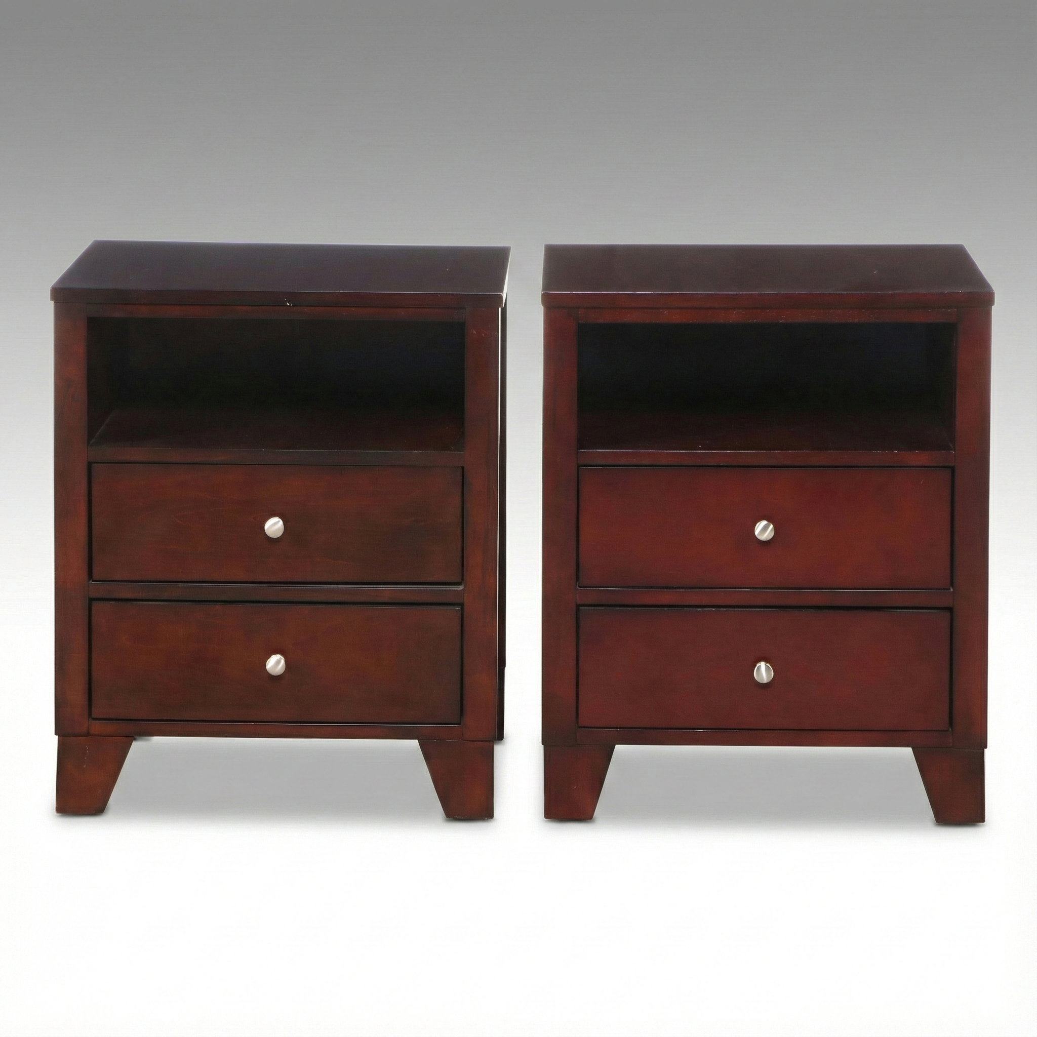 Pair of Lifestyle Solutions Two-Drawer Nightstands
