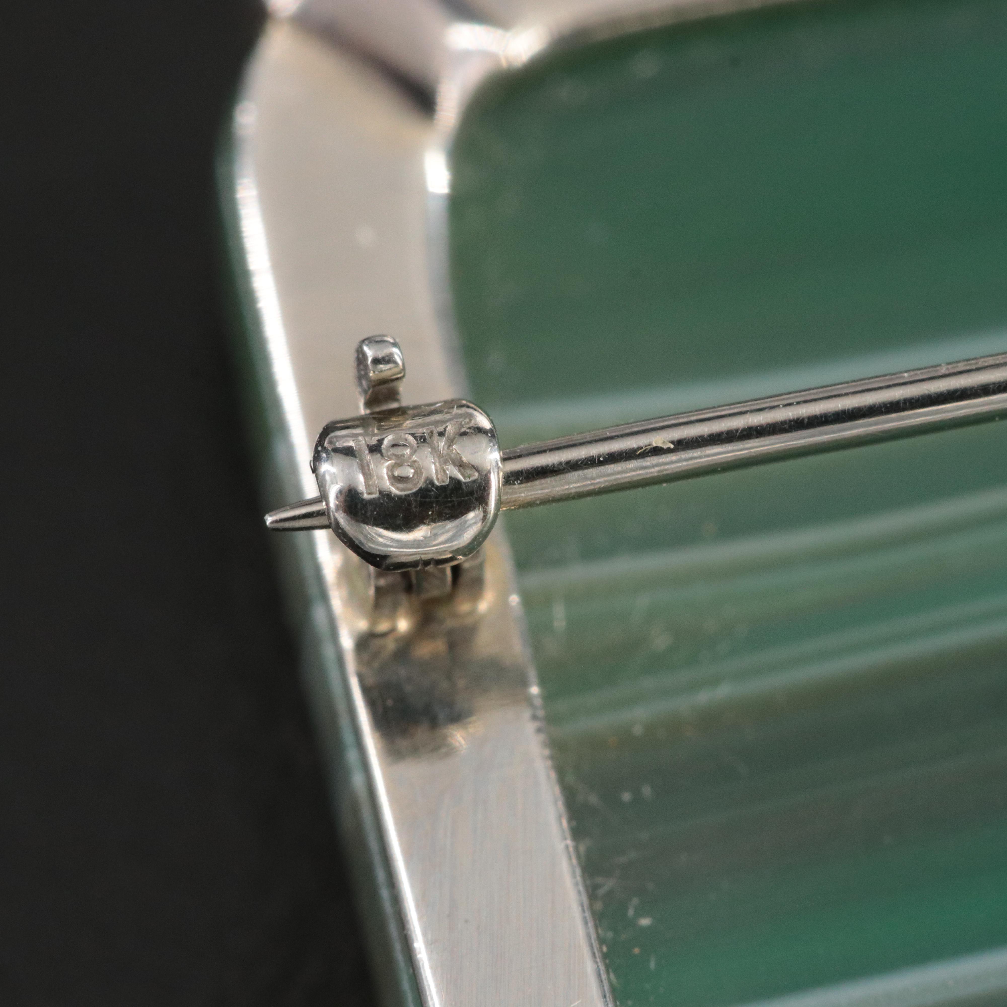 Cartier 18K Agate Rectangular Seal Brooch 1930's