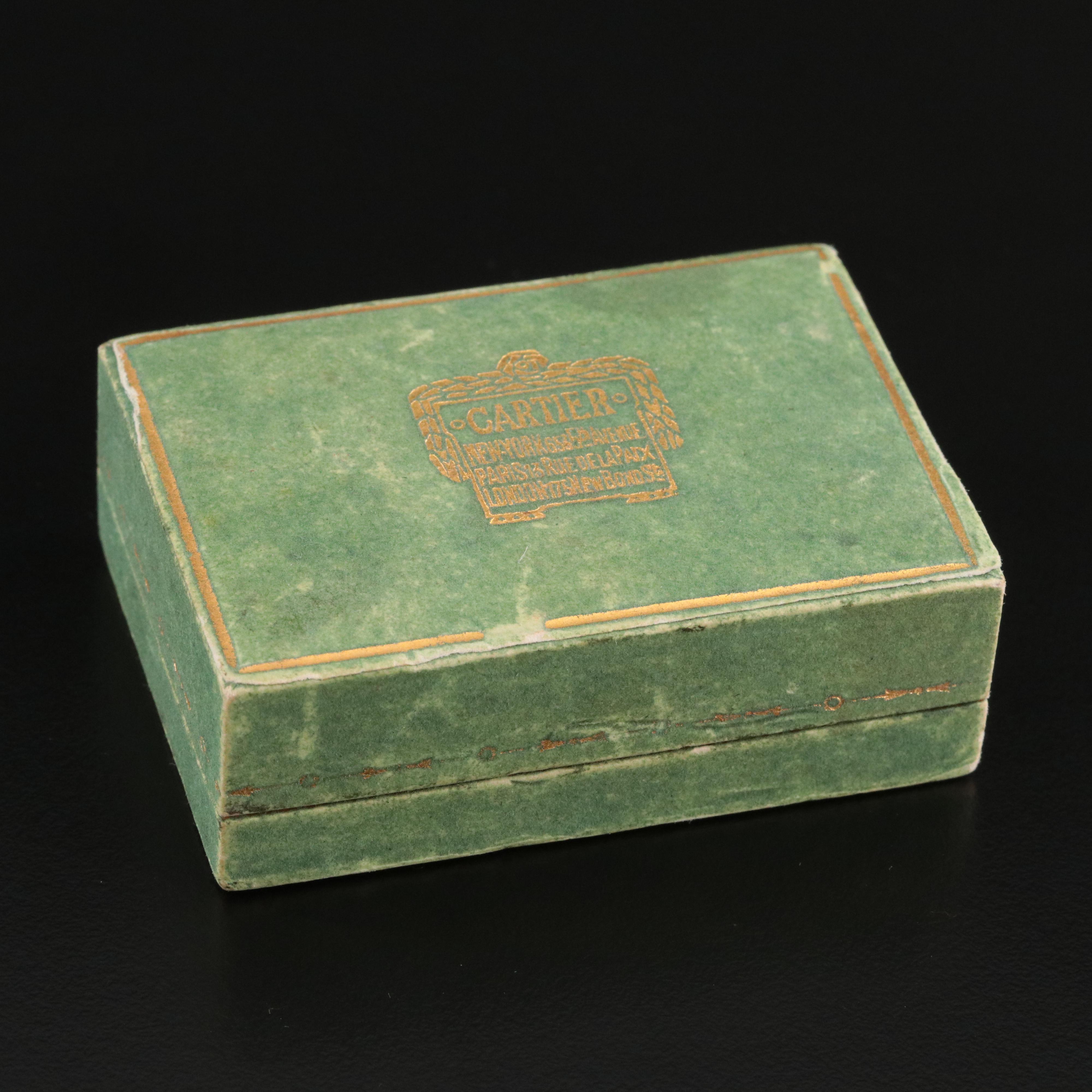 Cartier 18K Agate Rectangular Seal Brooch 1930's