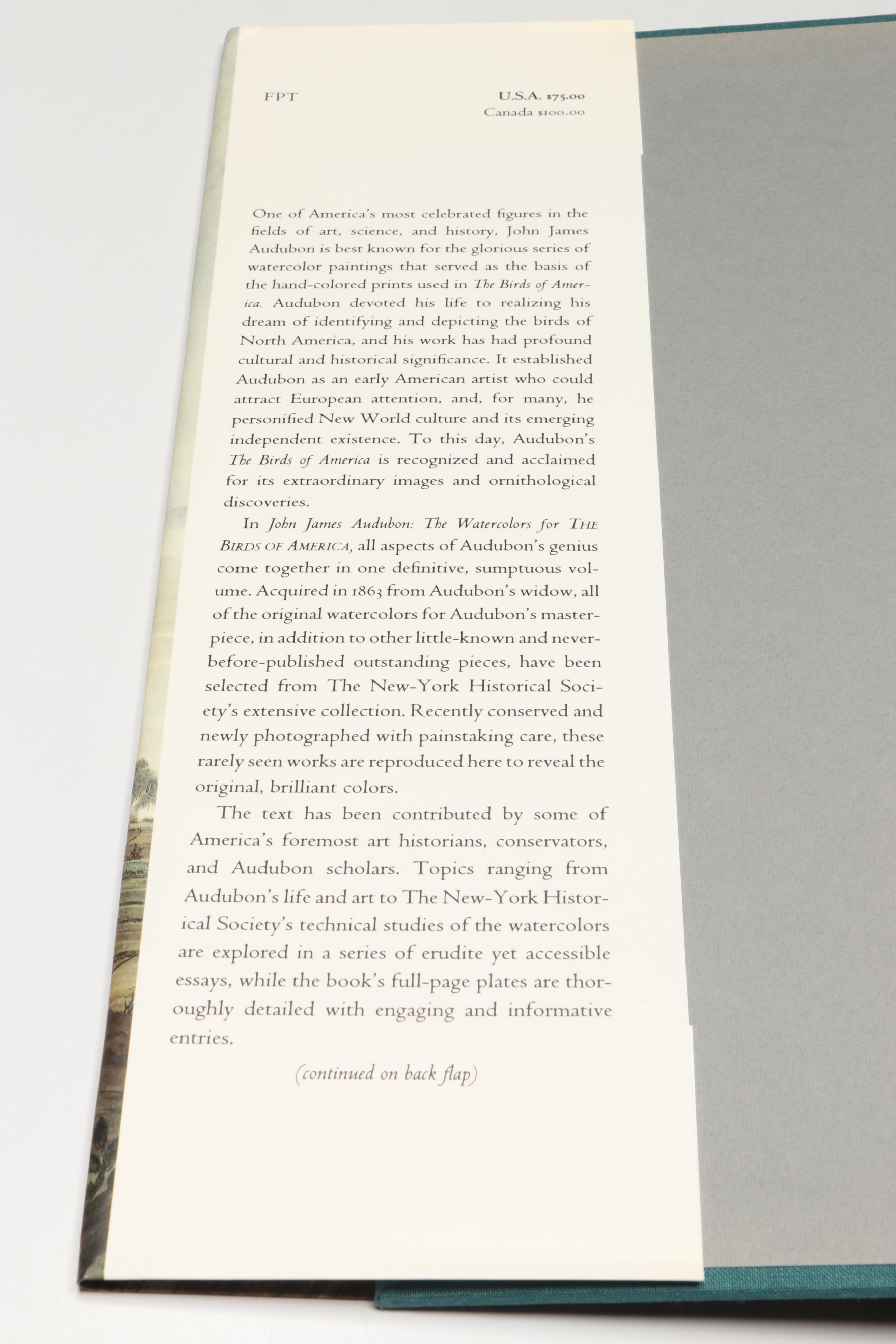 First Printing "John James Audubon: Watercolors for The Birds of America," 1993