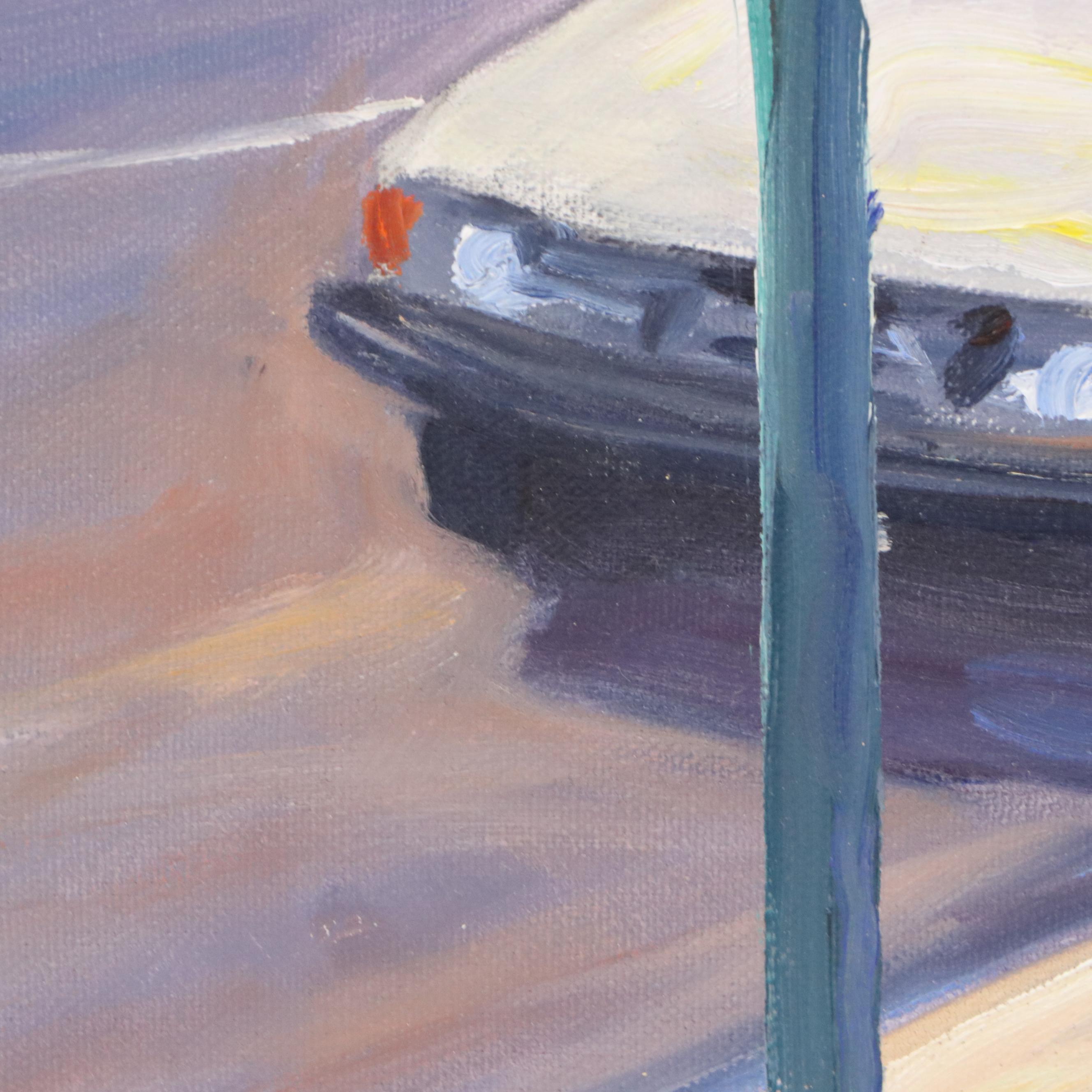 Stoney Roberts Oil Painting "Parking Meters," 1993