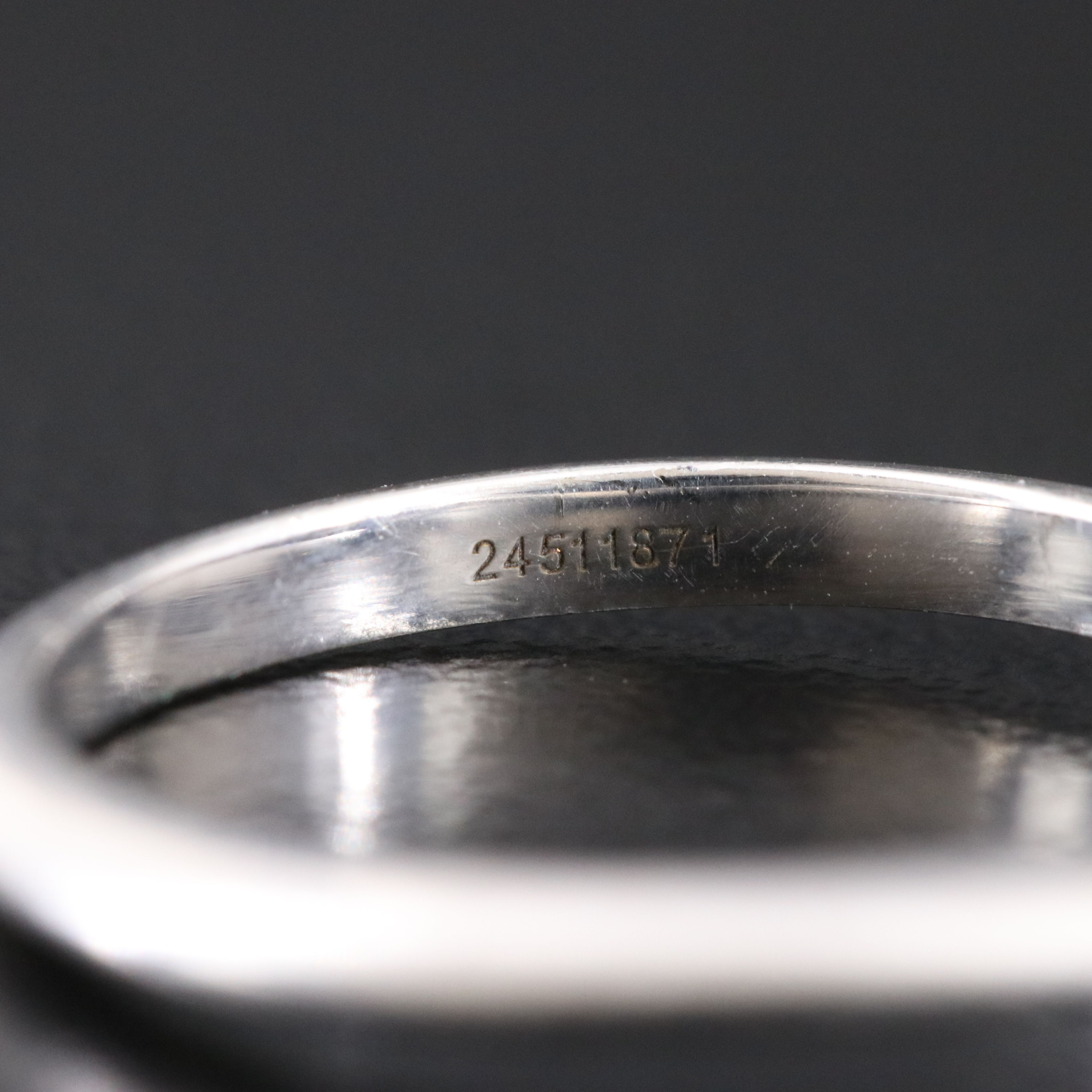 Tiffany & Co. Platinum Sapphire and Diamond Three Stone Ring