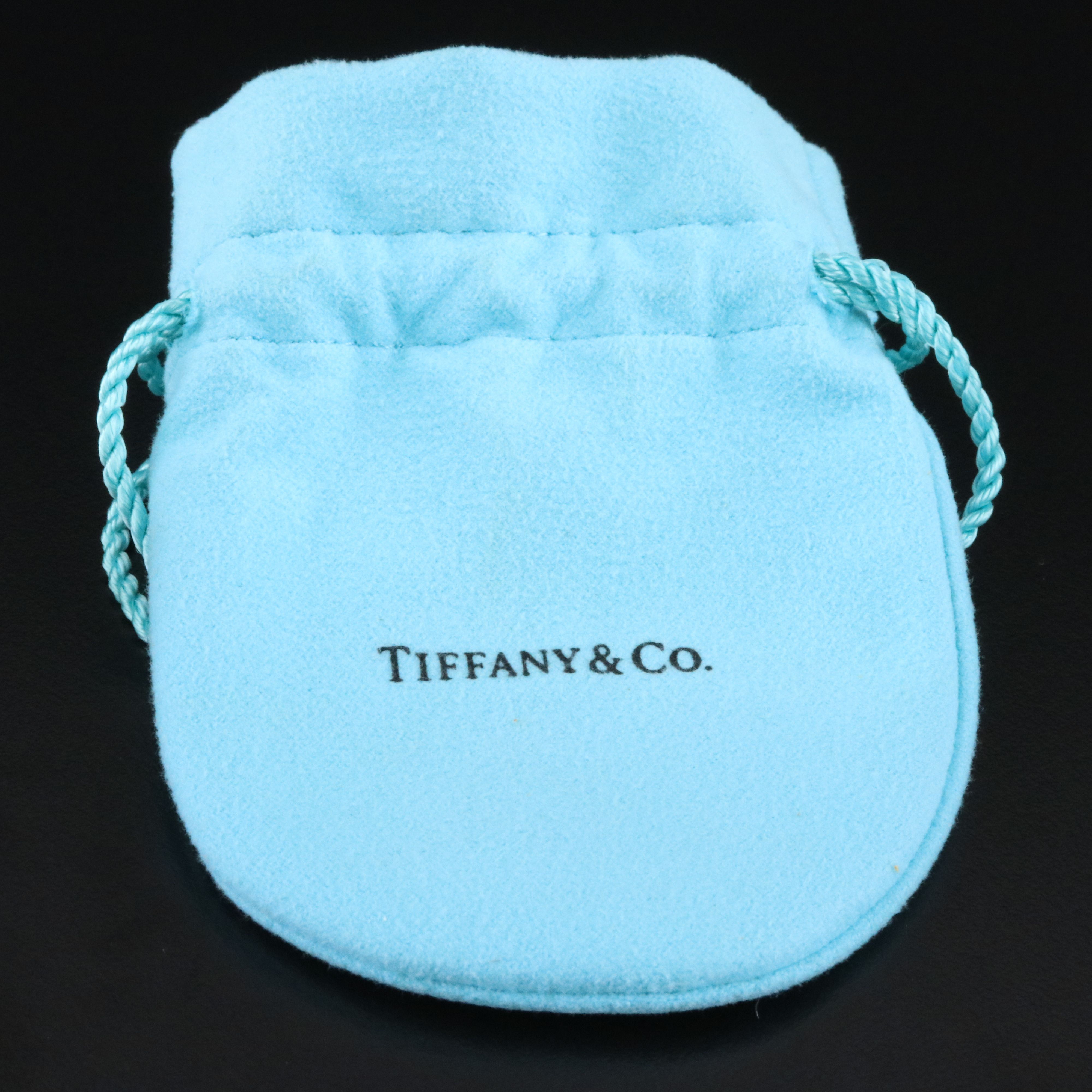 Tiffany & Co. Platinum Sapphire and Diamond Three Stone Ring