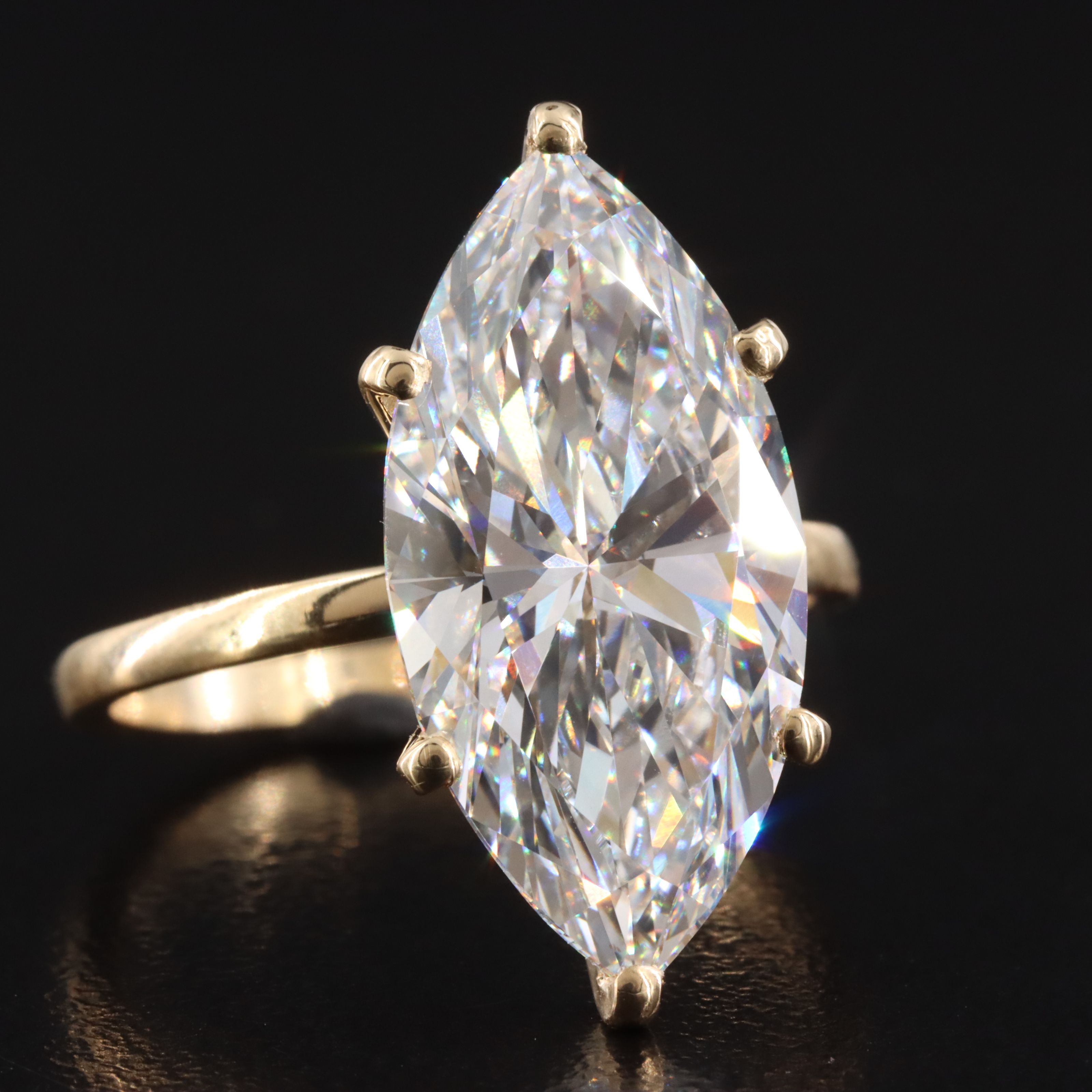 18K 7.02 CT Lab Grown Diamond Solitaire Ring with IGI Report