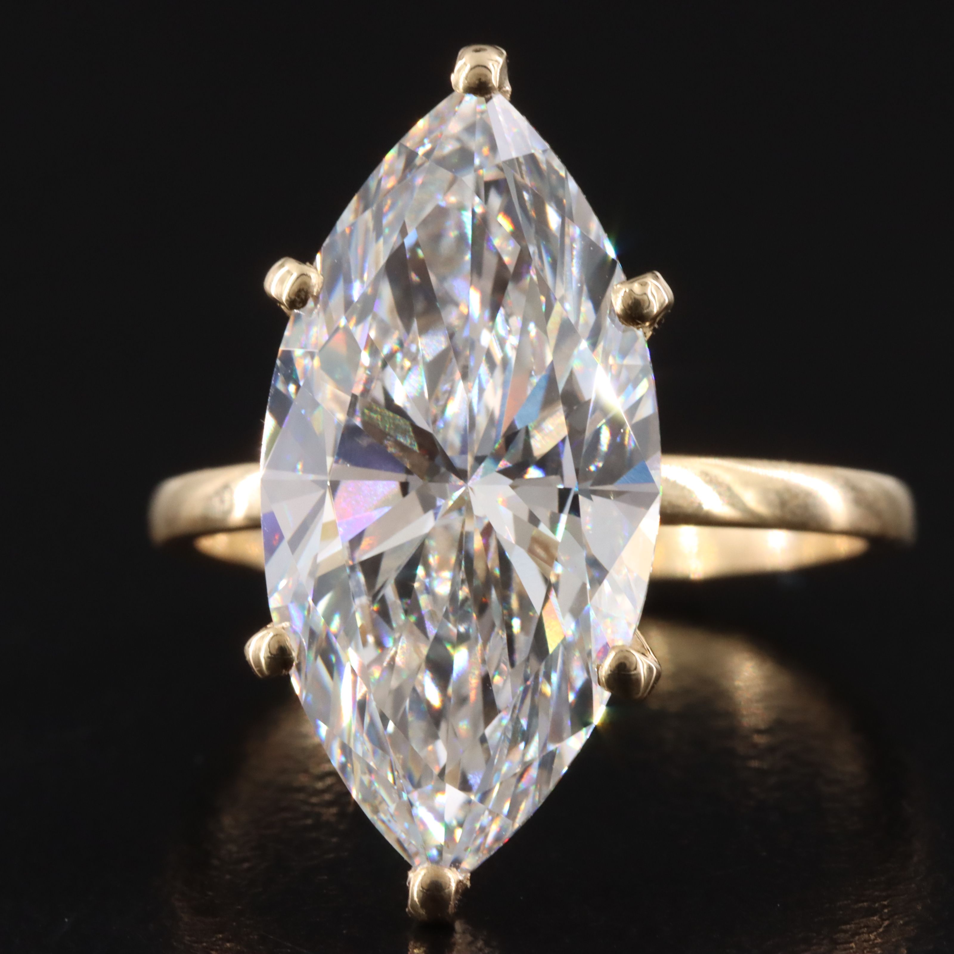 18K 7.02 CT Lab Grown Diamond Solitaire Ring with IGI Report