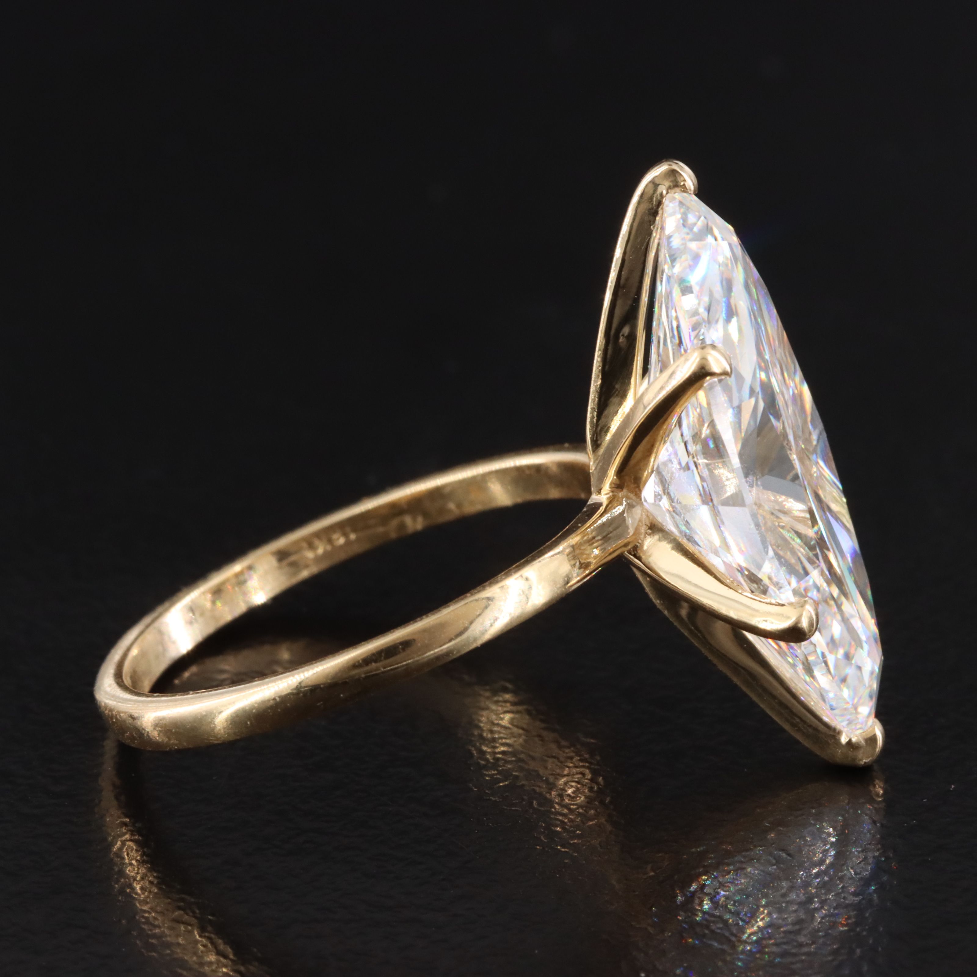 18K 7.02 CT Lab Grown Diamond Solitaire Ring with IGI Report