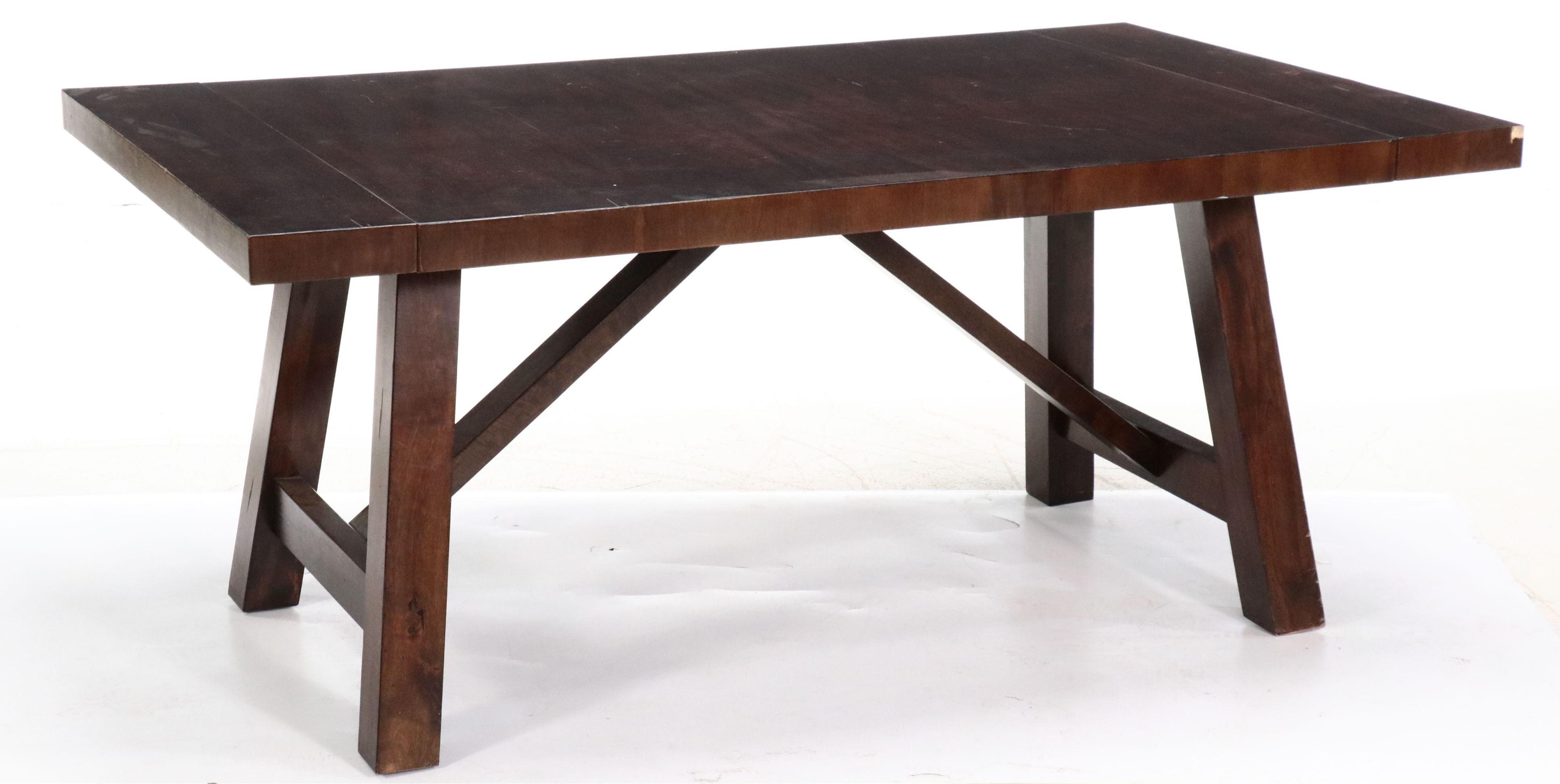 Kuolin Tropical Hardwood Dining Table with End Leaves and Six Dining Chairs