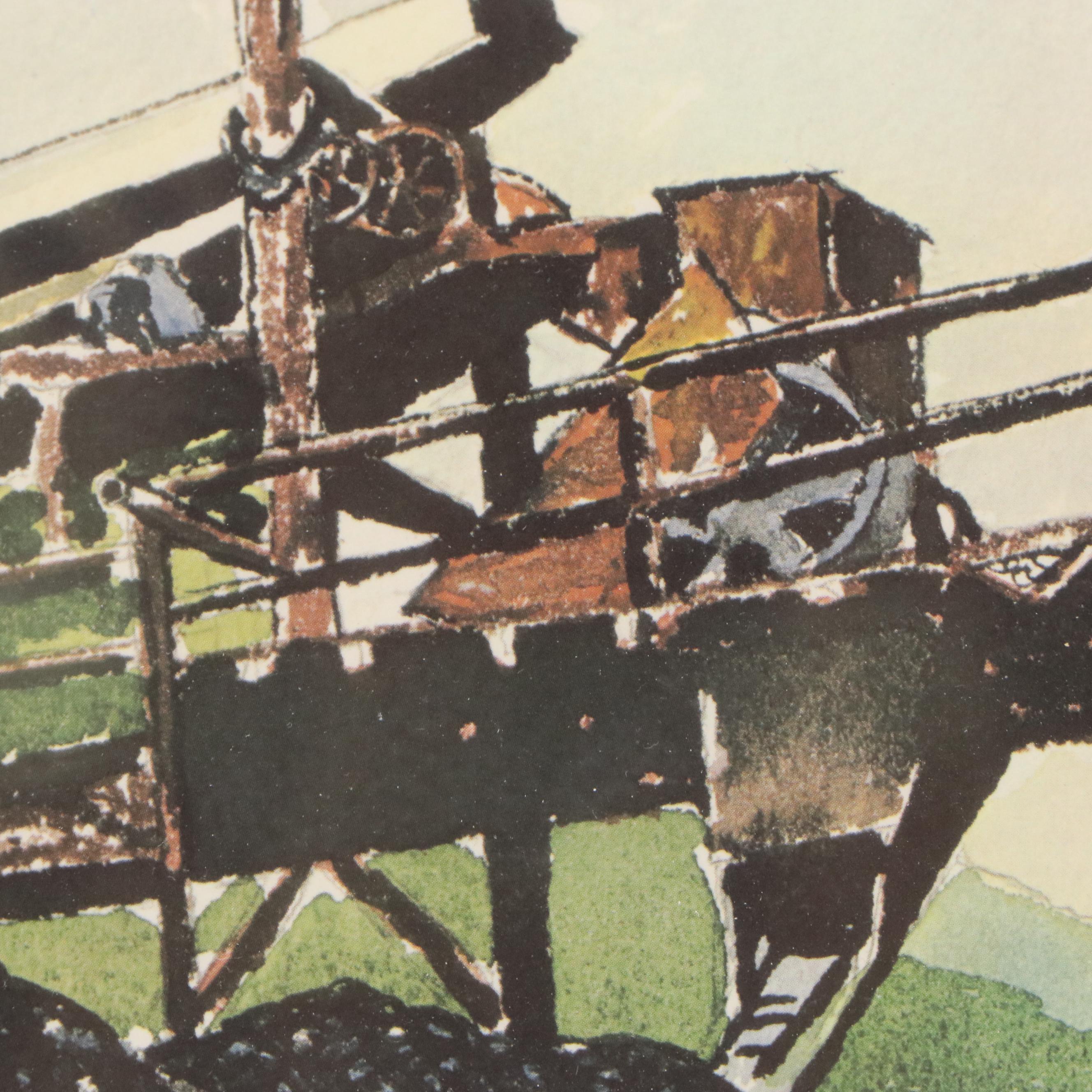 Gary Akers Offset Lithograph "King Coal"