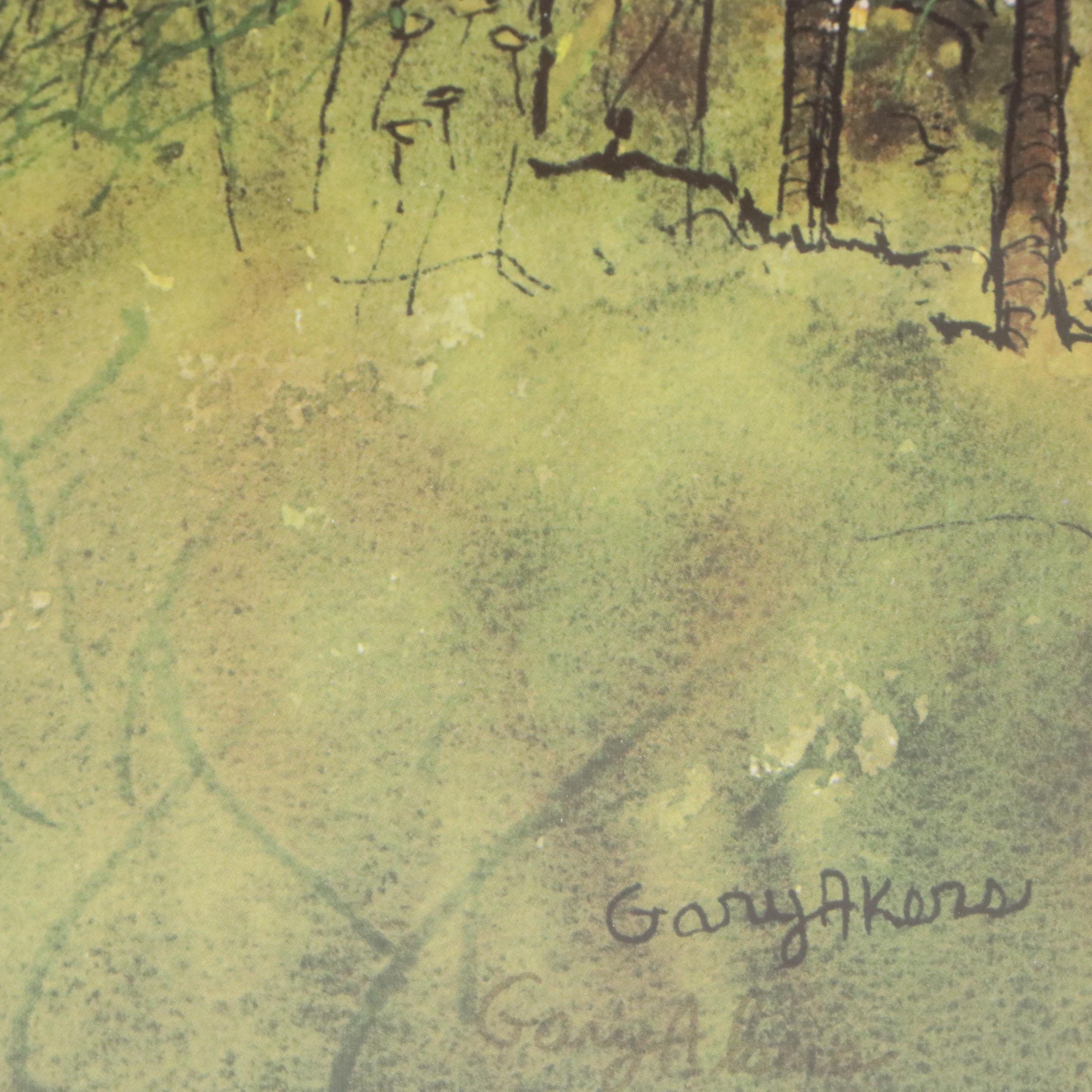 Gary Akers Offset Lithograph "King Coal"