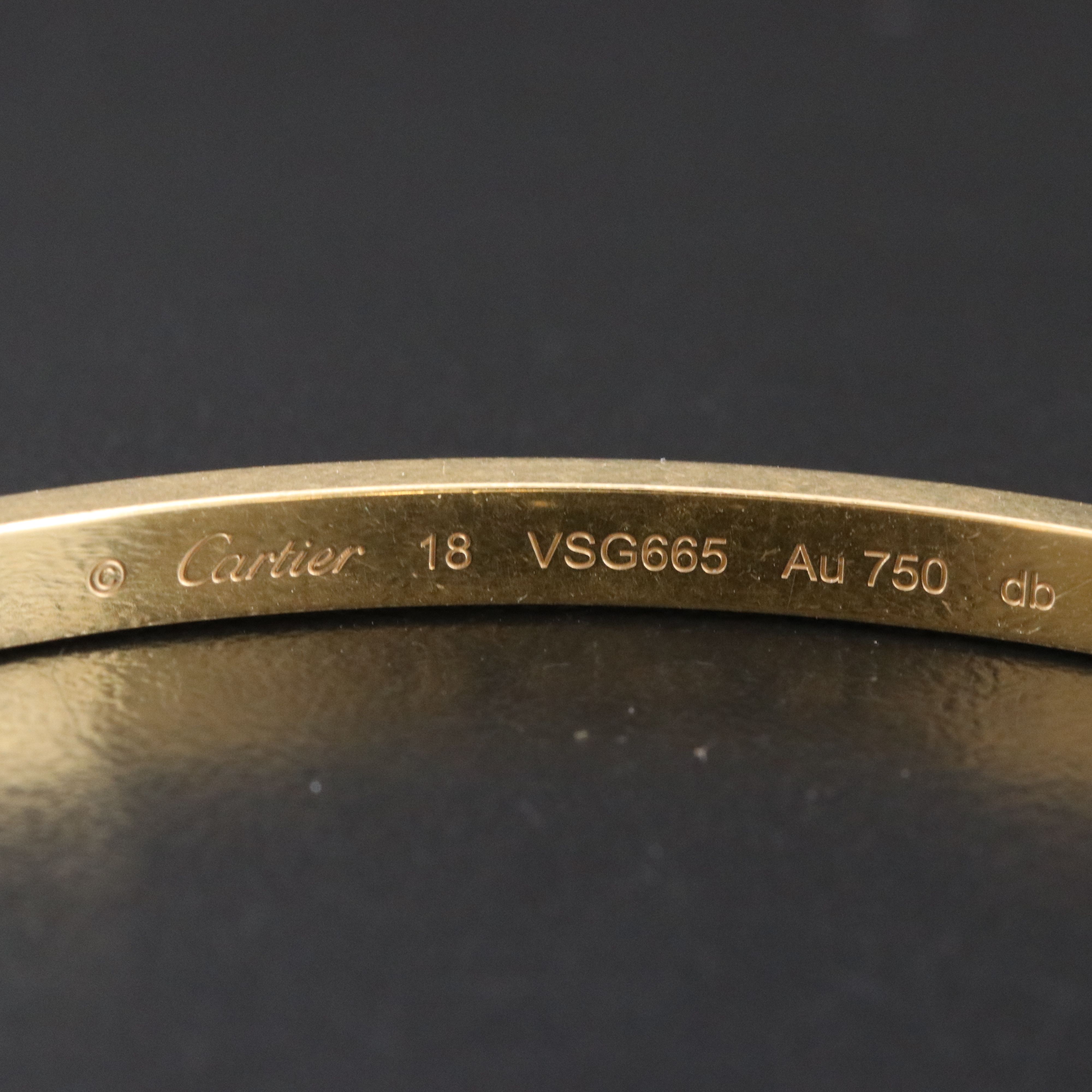 Cartier LOVE 18K Bracelet with COA