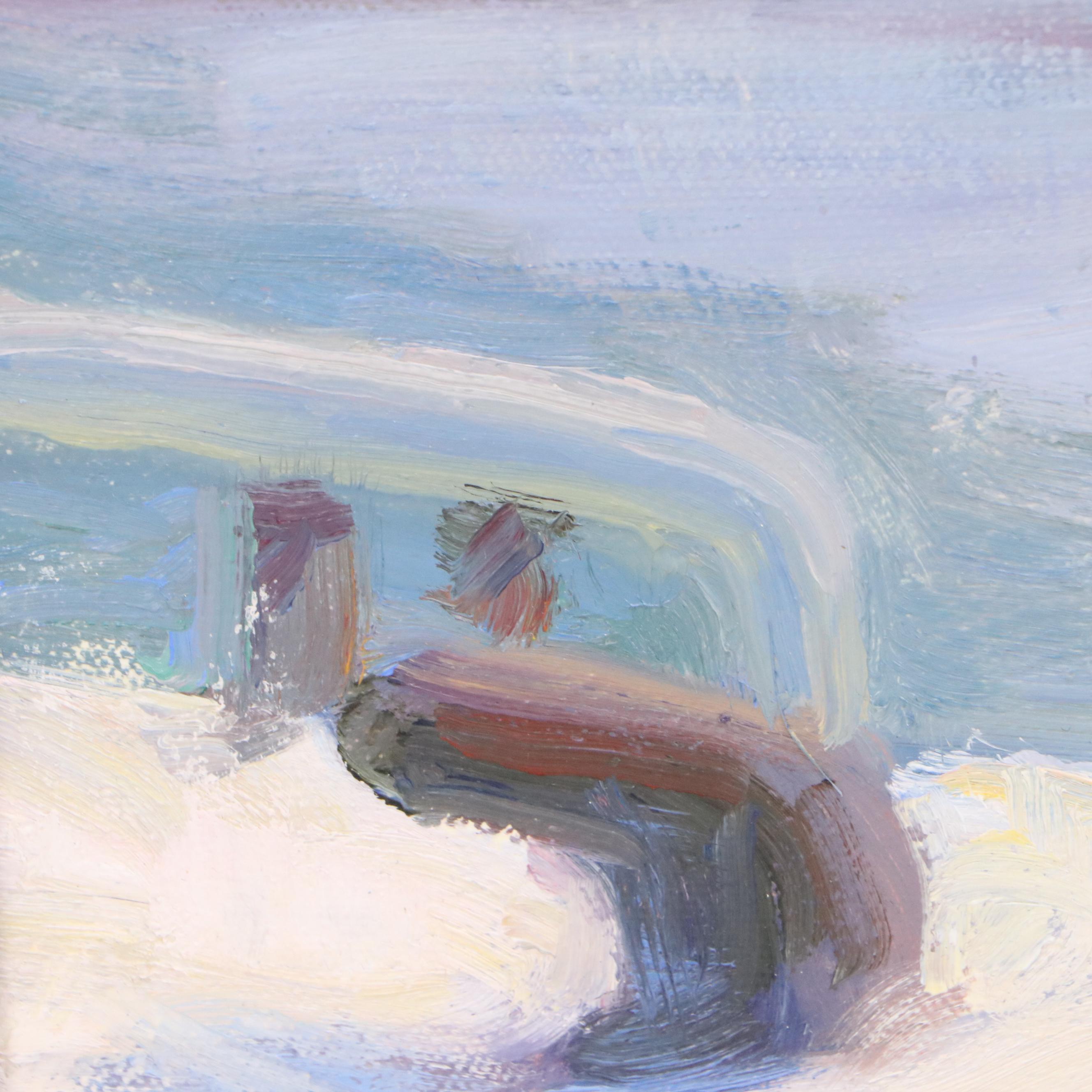 David Mueller Oil Painting "Riverside," 1993