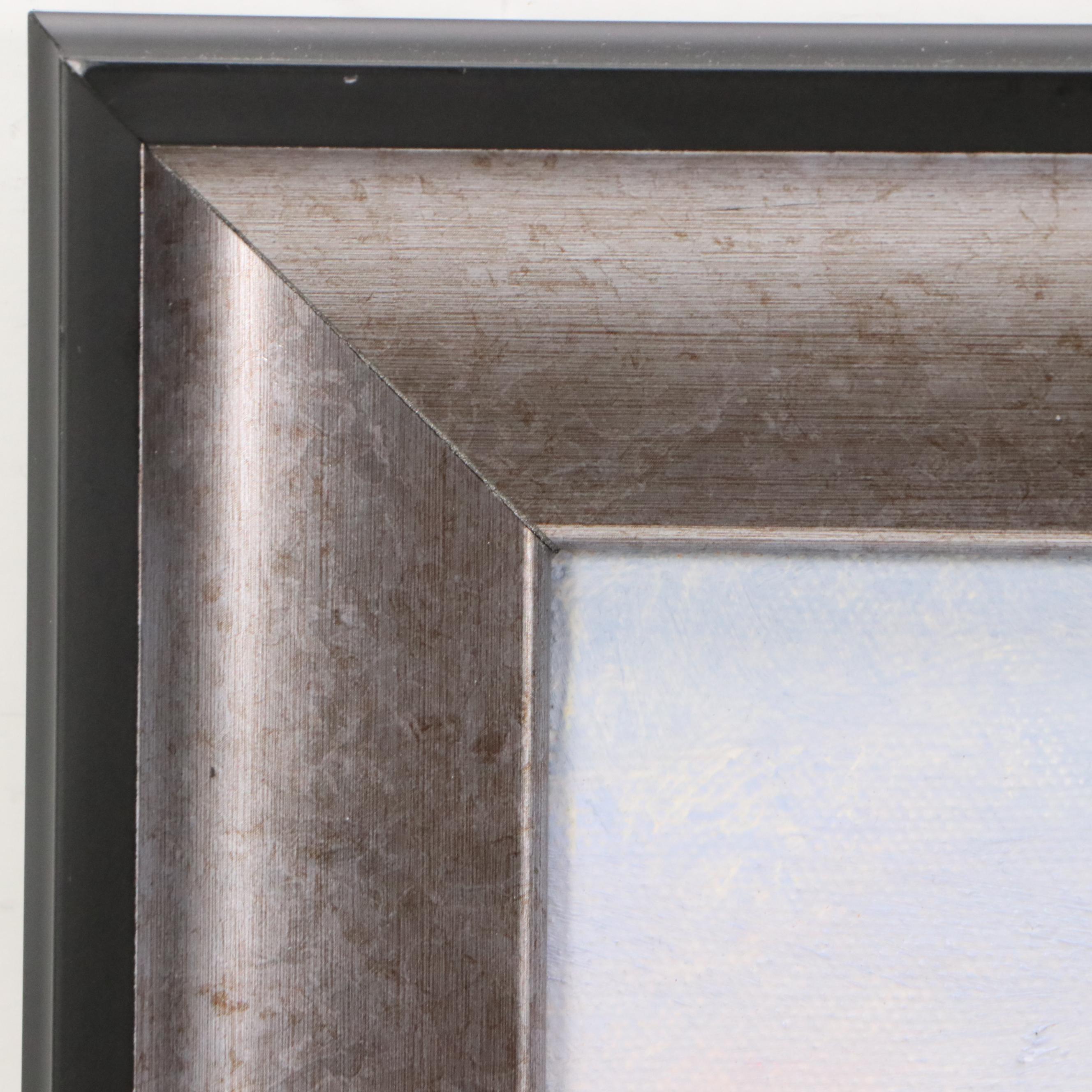 David Mueller Oil Painting "Riverside," 1993