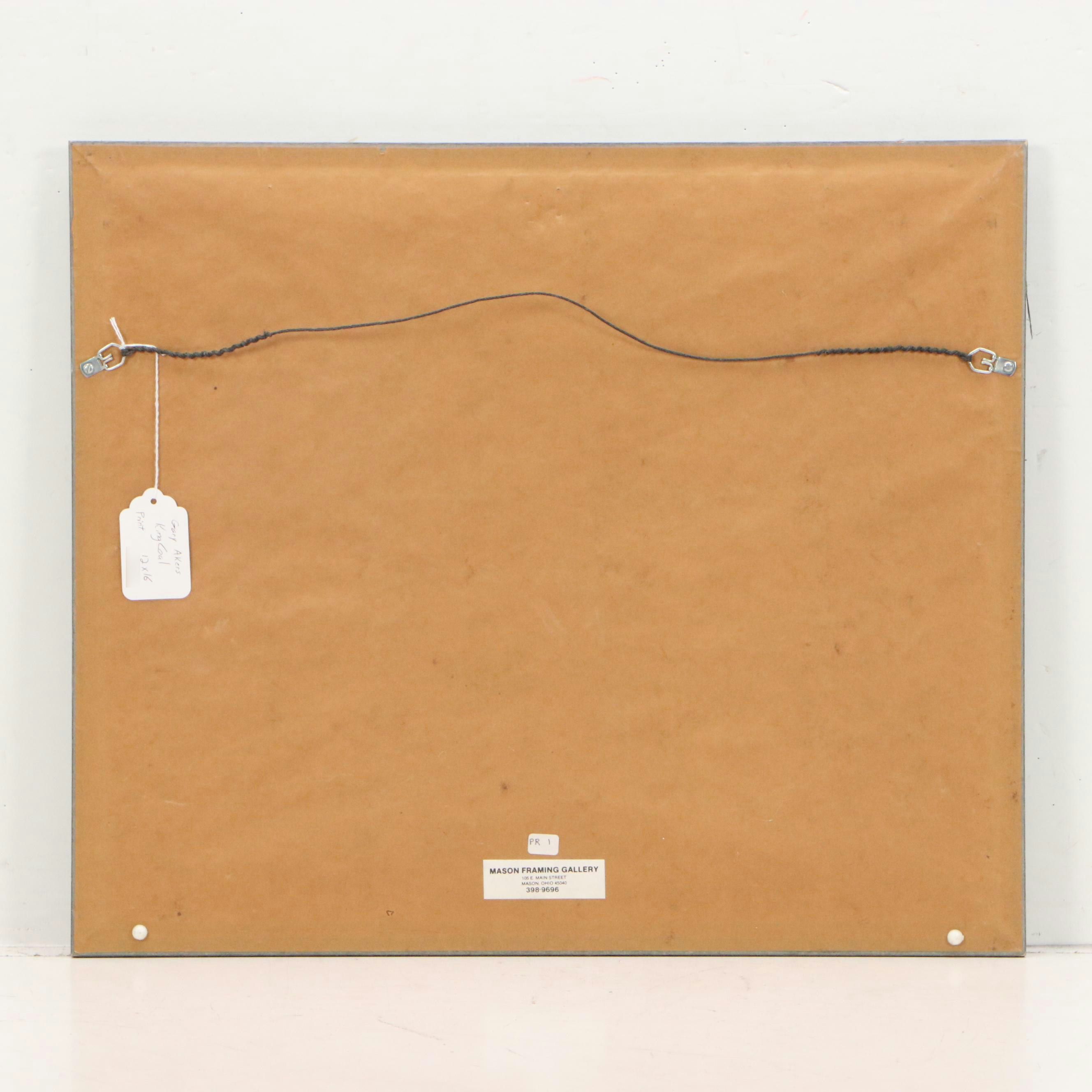 Gary Akers Offset Lithograph "King Coal"