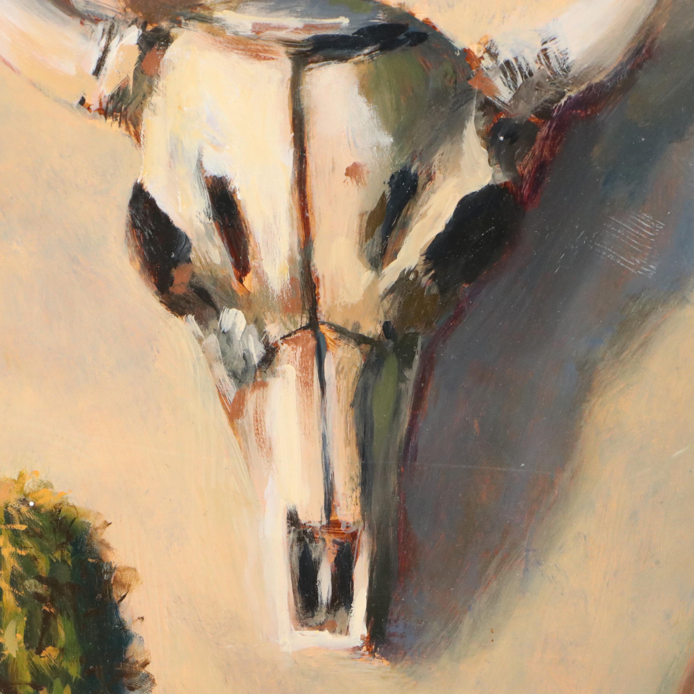 Nate Flanagan Oil Painting "Skull Still Life," 2018