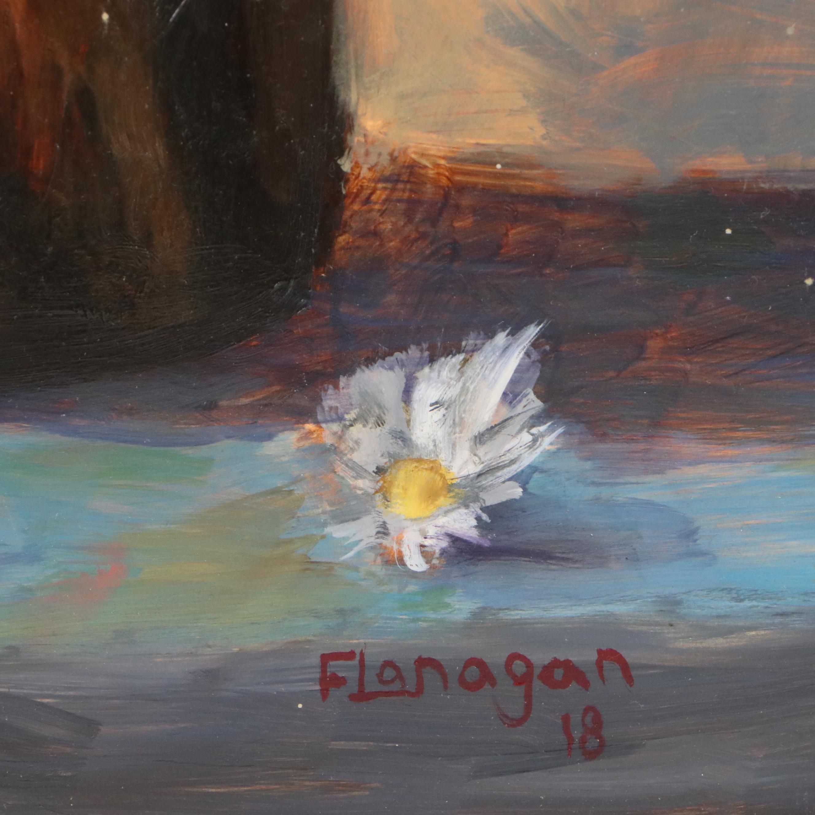 Nate Flanagan Oil Painting "Skull Still Life," 2018