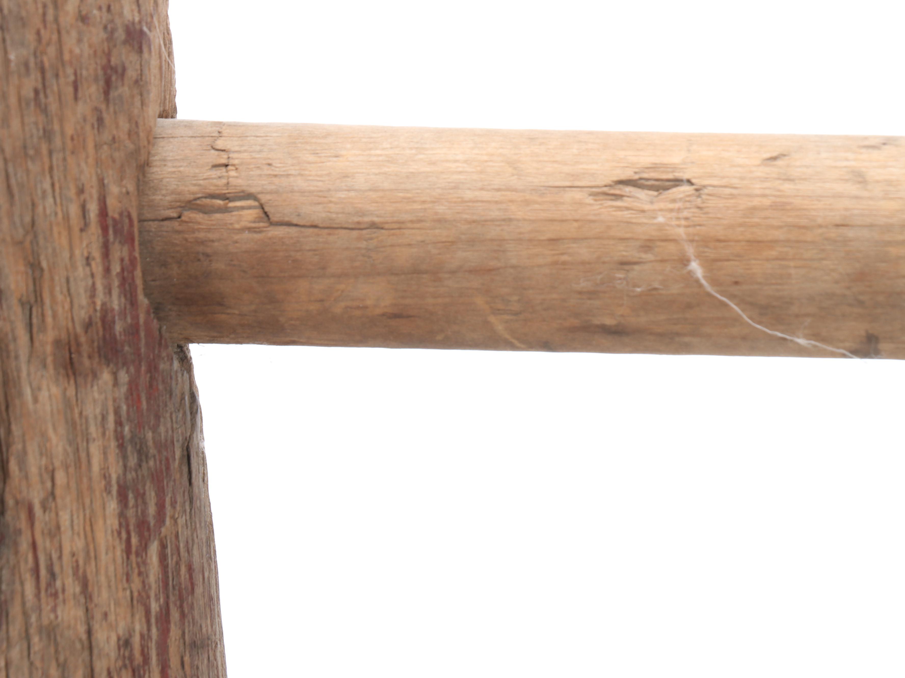 Antique Franklin Wood and Metal Fireman's Battering Ram