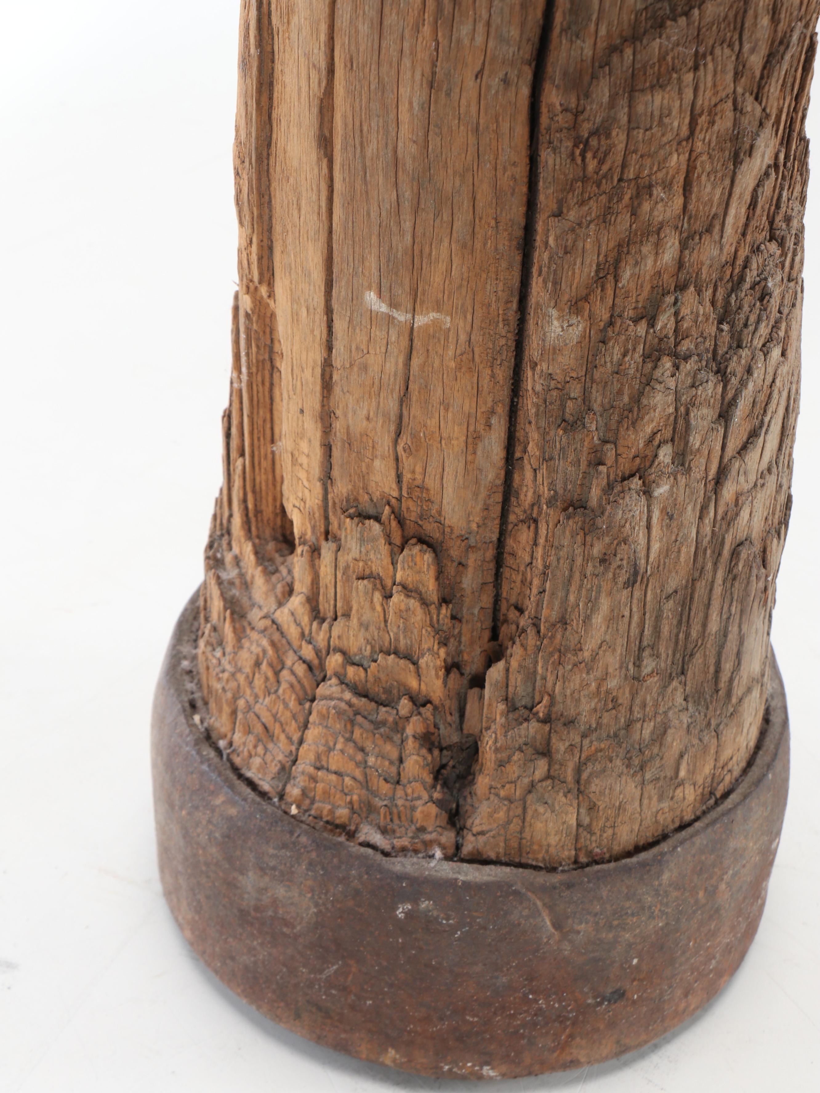 Antique Franklin Wood and Metal Fireman's Battering Ram