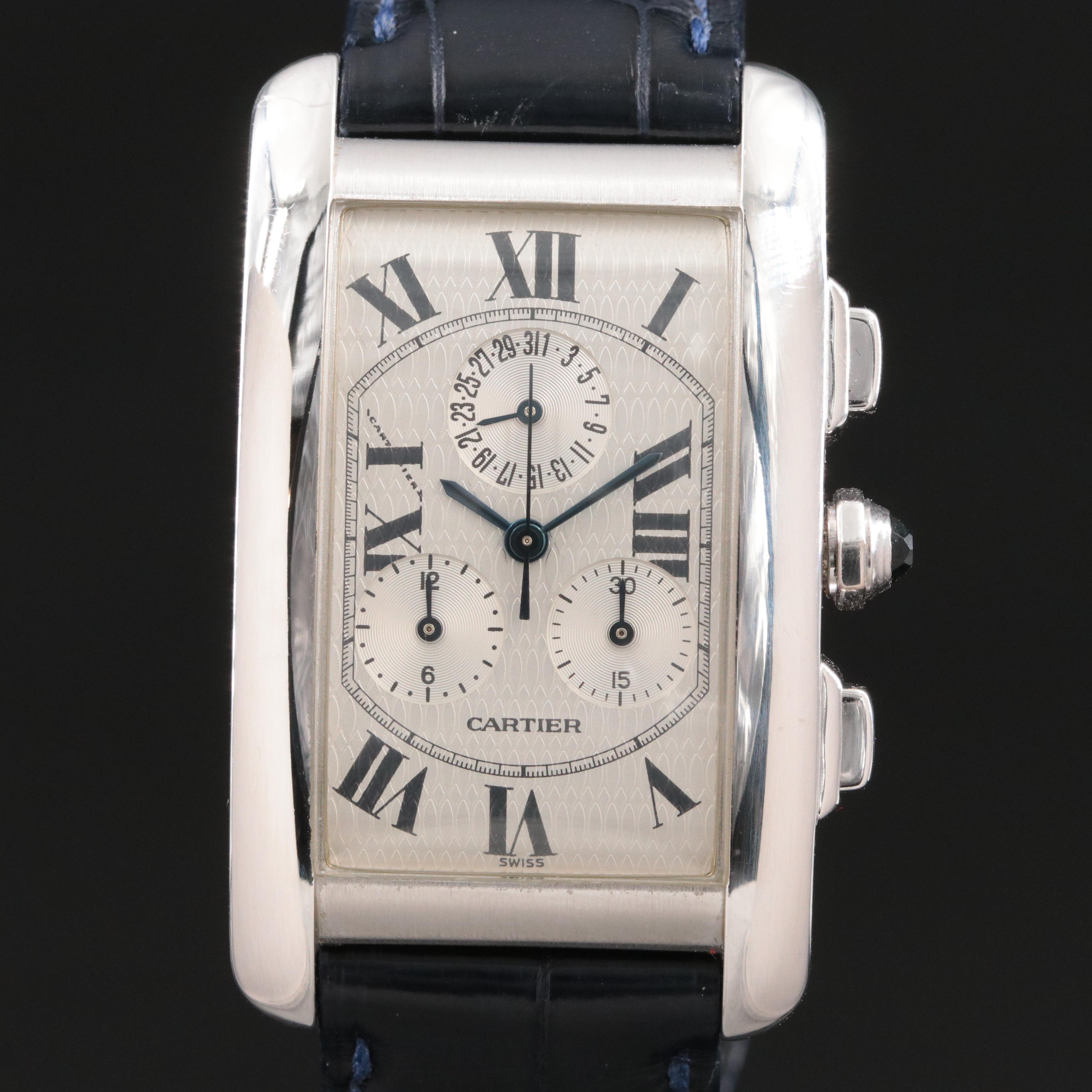 Cartier Tank Américaine Chronoflex Chronograph 18K Watch