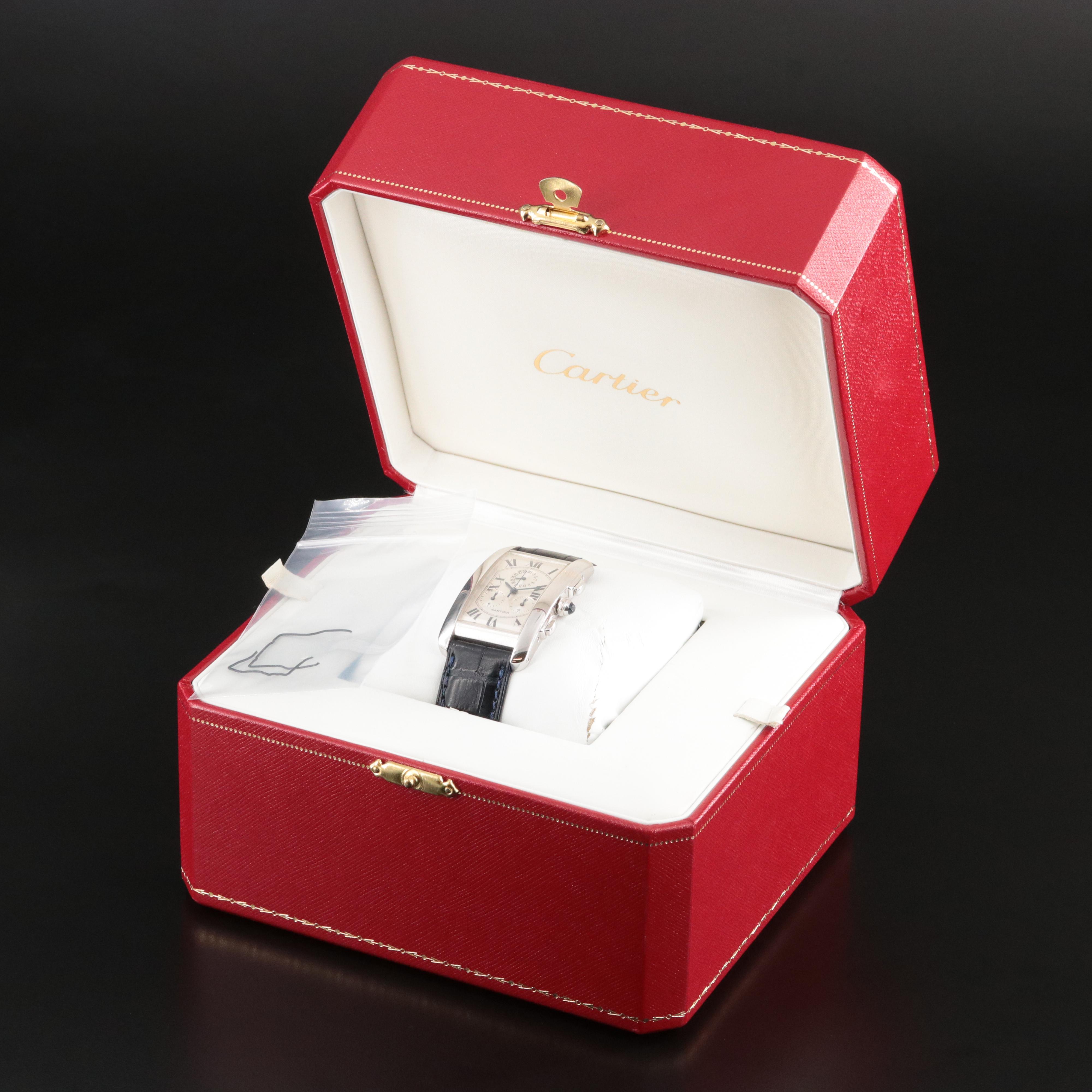 Cartier Tank Américaine Chronoflex Chronograph 18K Watch