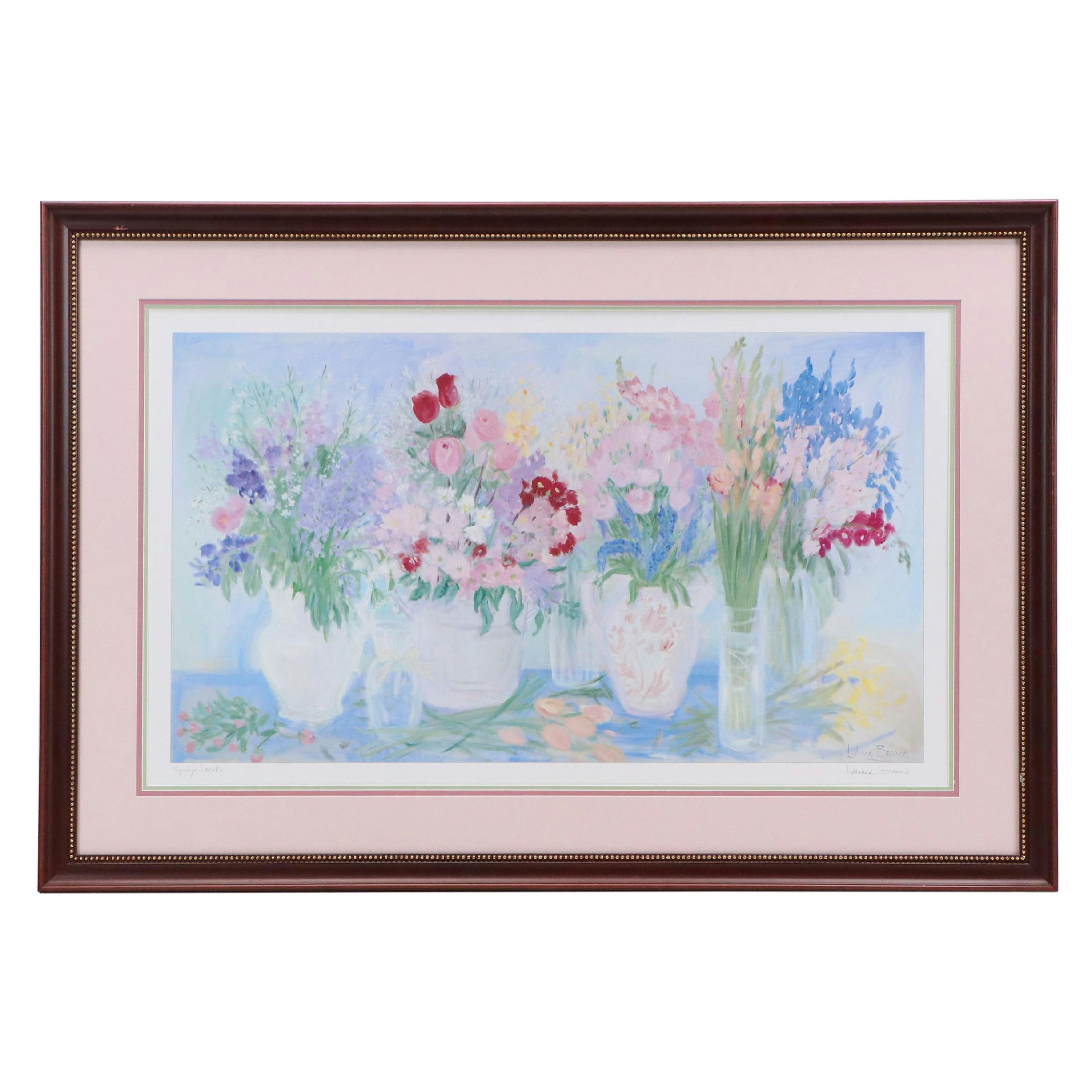 Lilliana Braico Floral Still Life Offset Lithograph "Spring Scents"