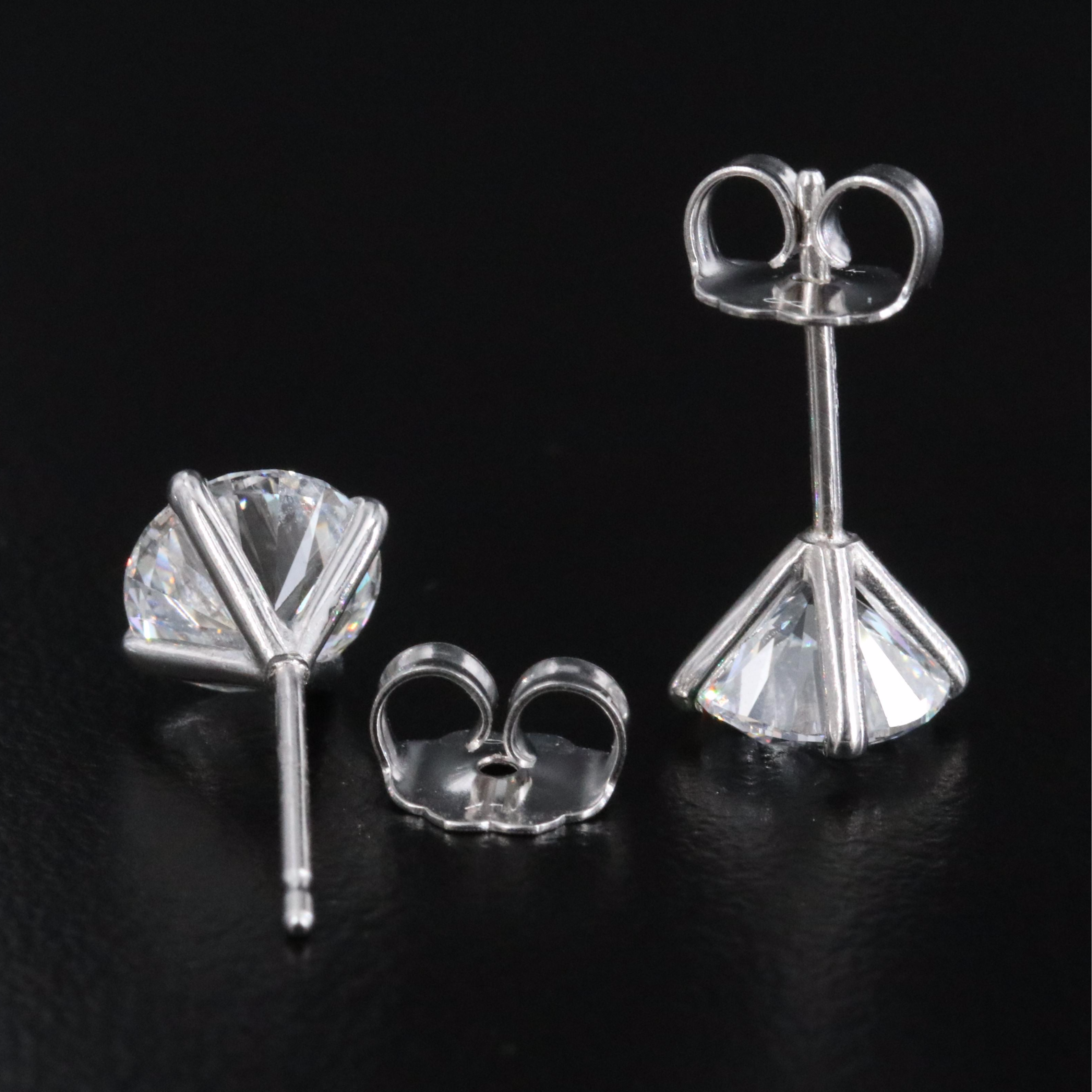 14K 2.07 CTW Internally Flawless Lab Grown Diamond Stud Earrings w/ IGI Reports