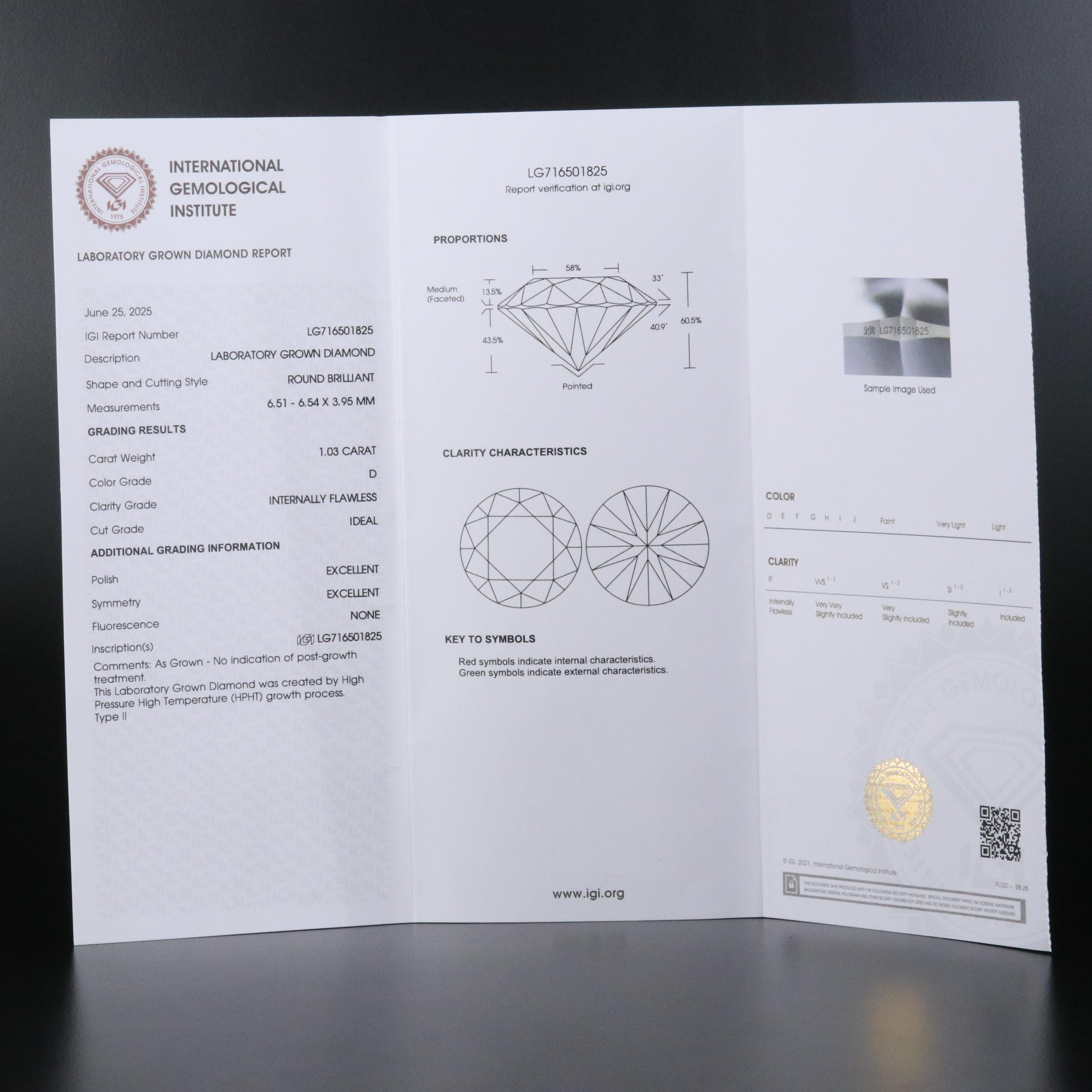 14K 2.07 CTW Internally Flawless Lab Grown Diamond Stud Earrings w/ IGI Reports