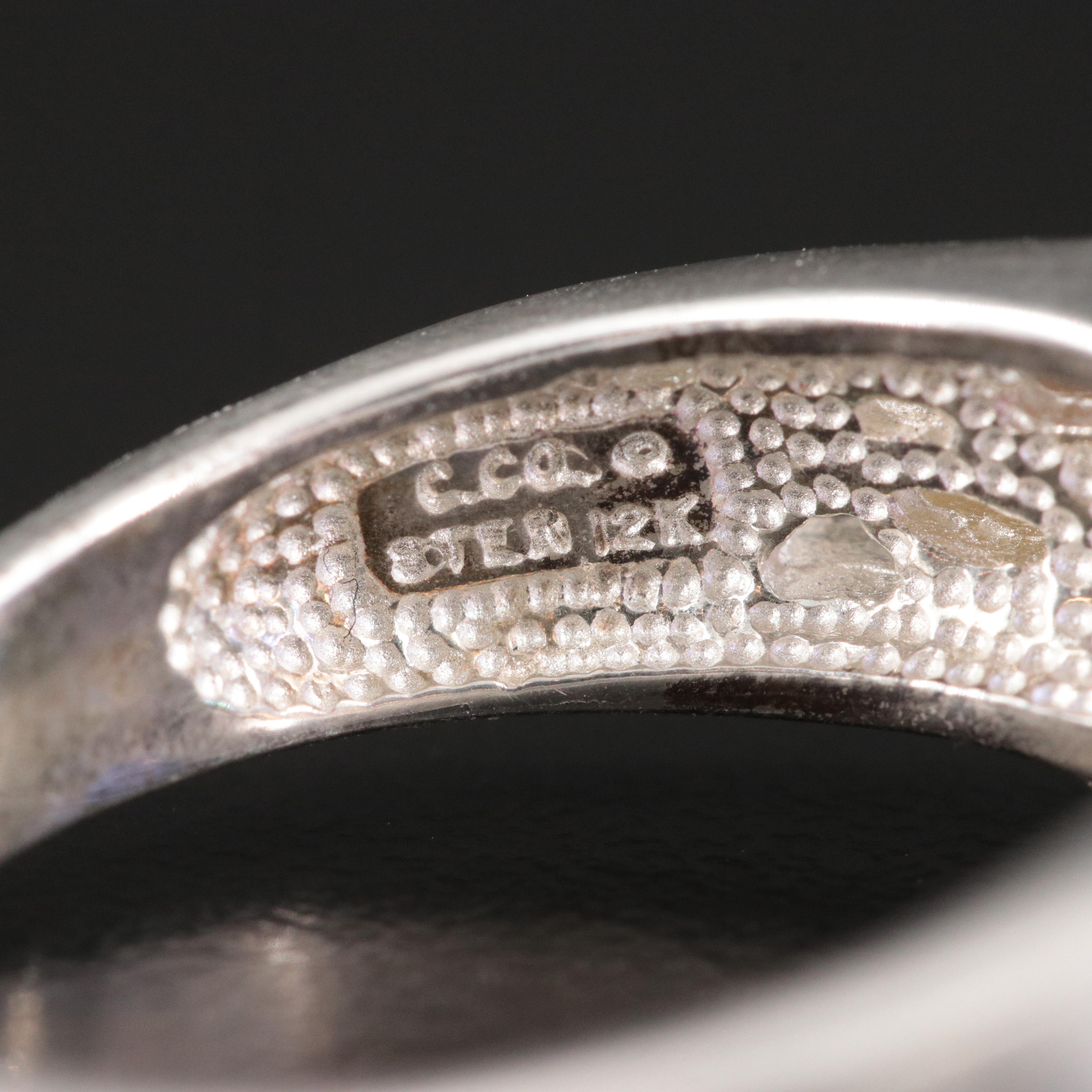 Coleman Co. Black Hills Gold Sterling CZ Ring with 12K Tri-Color Accents