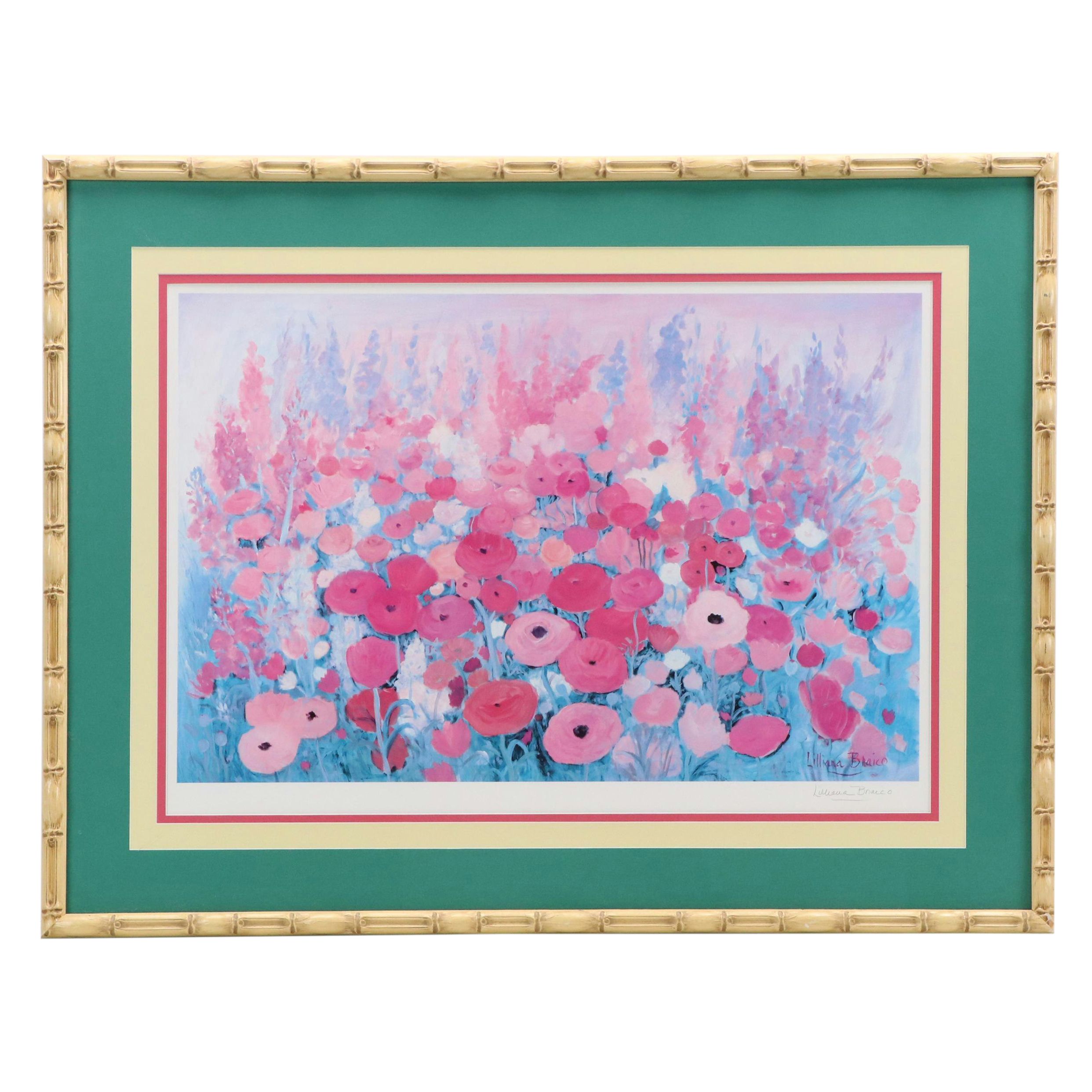 Lilliana Braico Offset Lithograph "Field of Ranunculus"