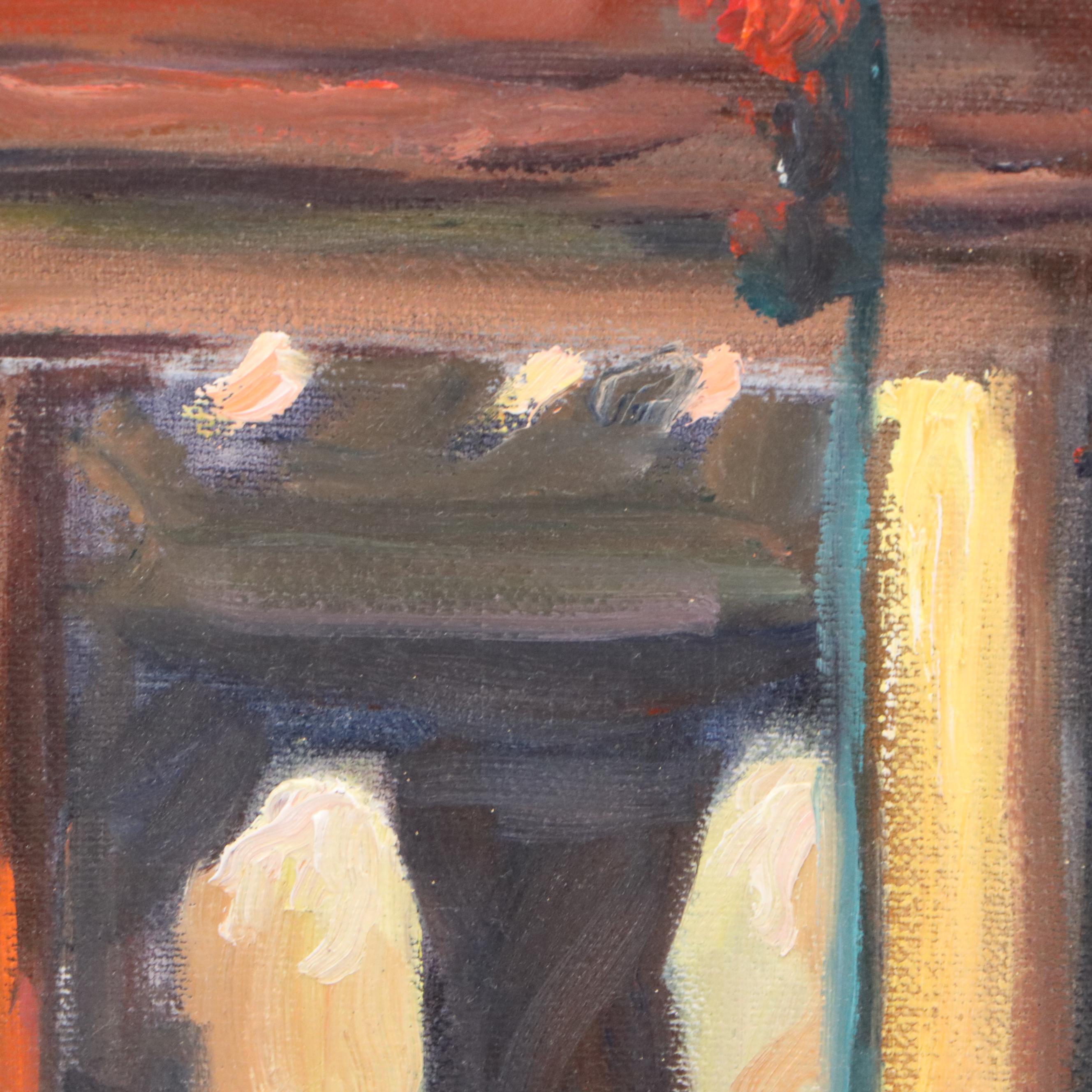 Stoney Roberts Oil Painting "Late Night Lesson," 1993