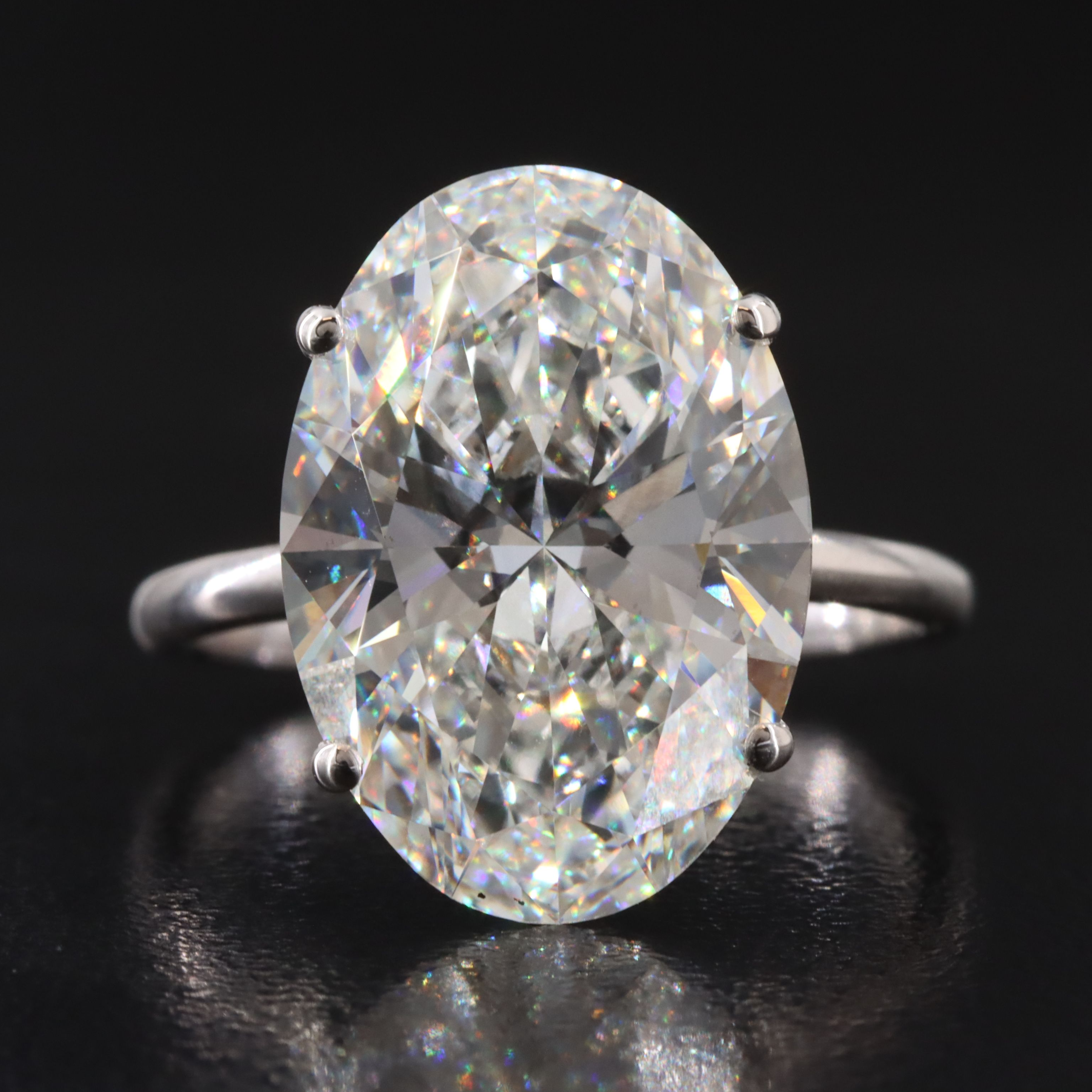 18K 9.38 CT Lab Grown Diamond Solitaire Ring with IGI Report