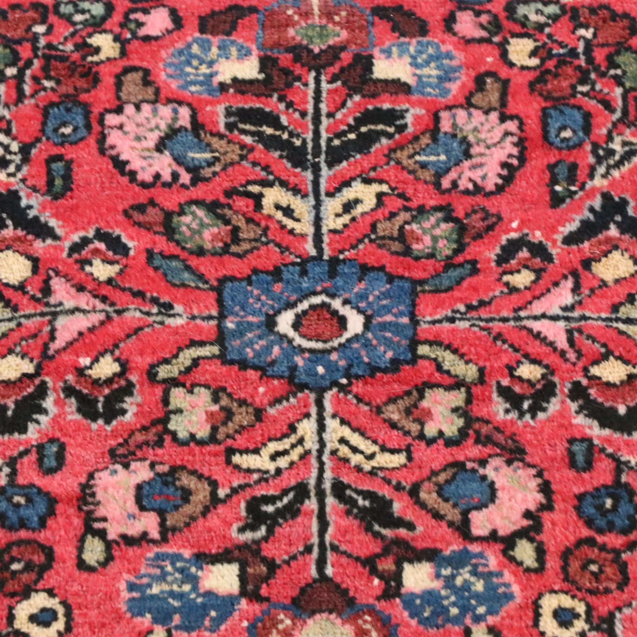 2'6 x 4'1 Hand-Knotted Persian Hamadan Accent Rug