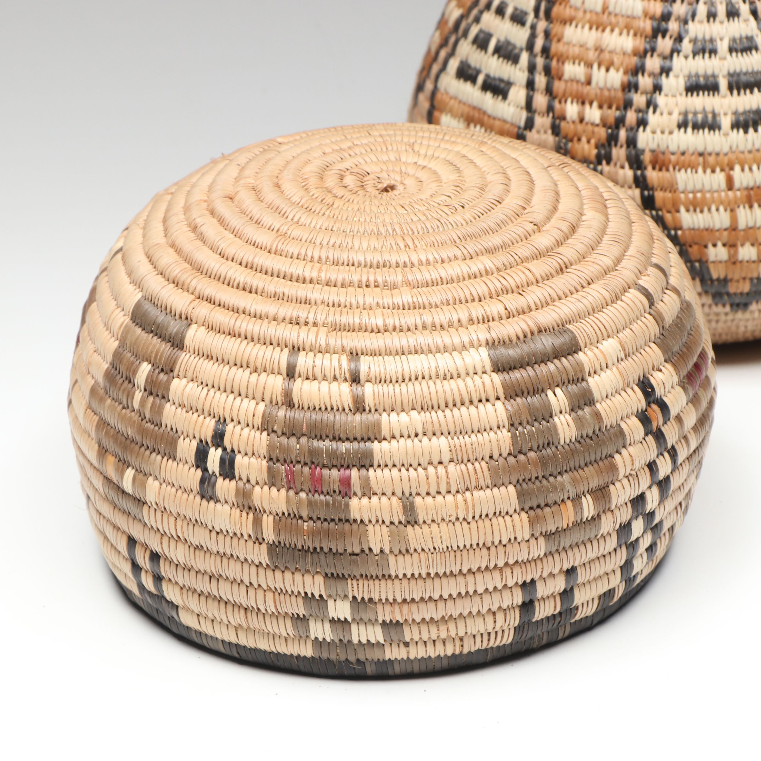 Thembani Mkhwunal Zulu Ukhamba Style, Nut Bowl and Herb Container Baskets