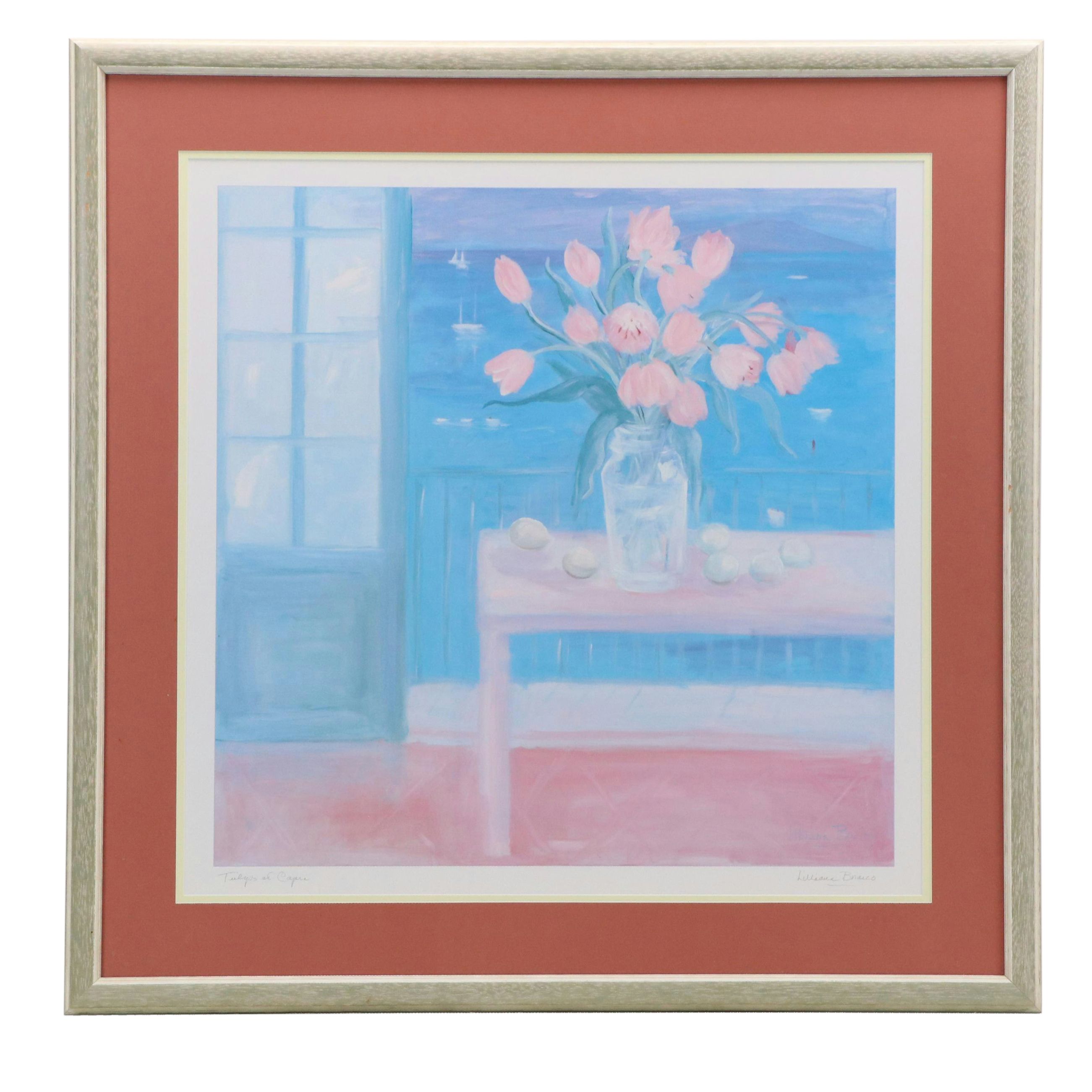 Lilliana Braico Offset Lithograph "Tulips of Capri"