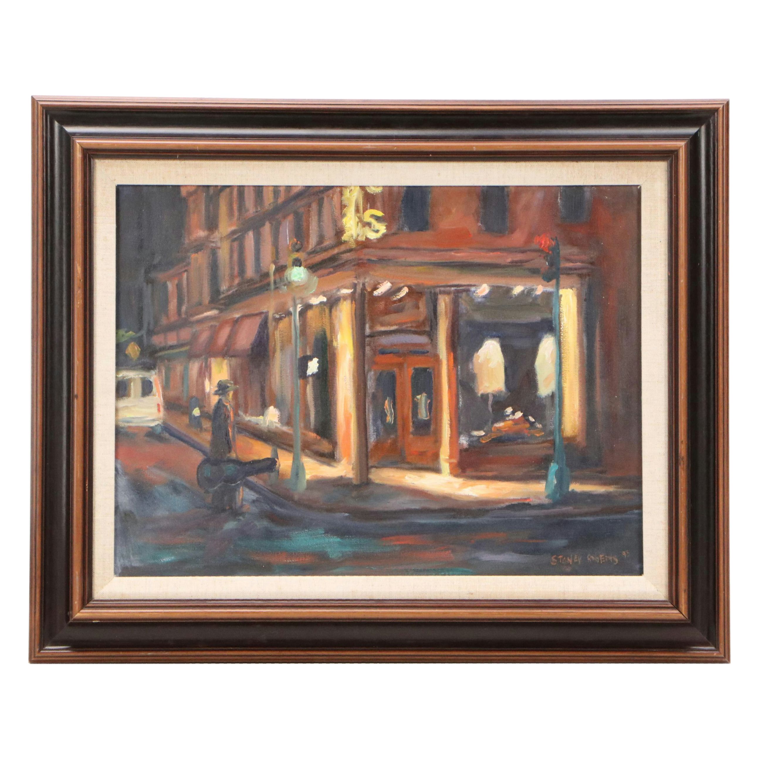 Stoney Roberts Oil Painting "Late Night Lesson," 1993