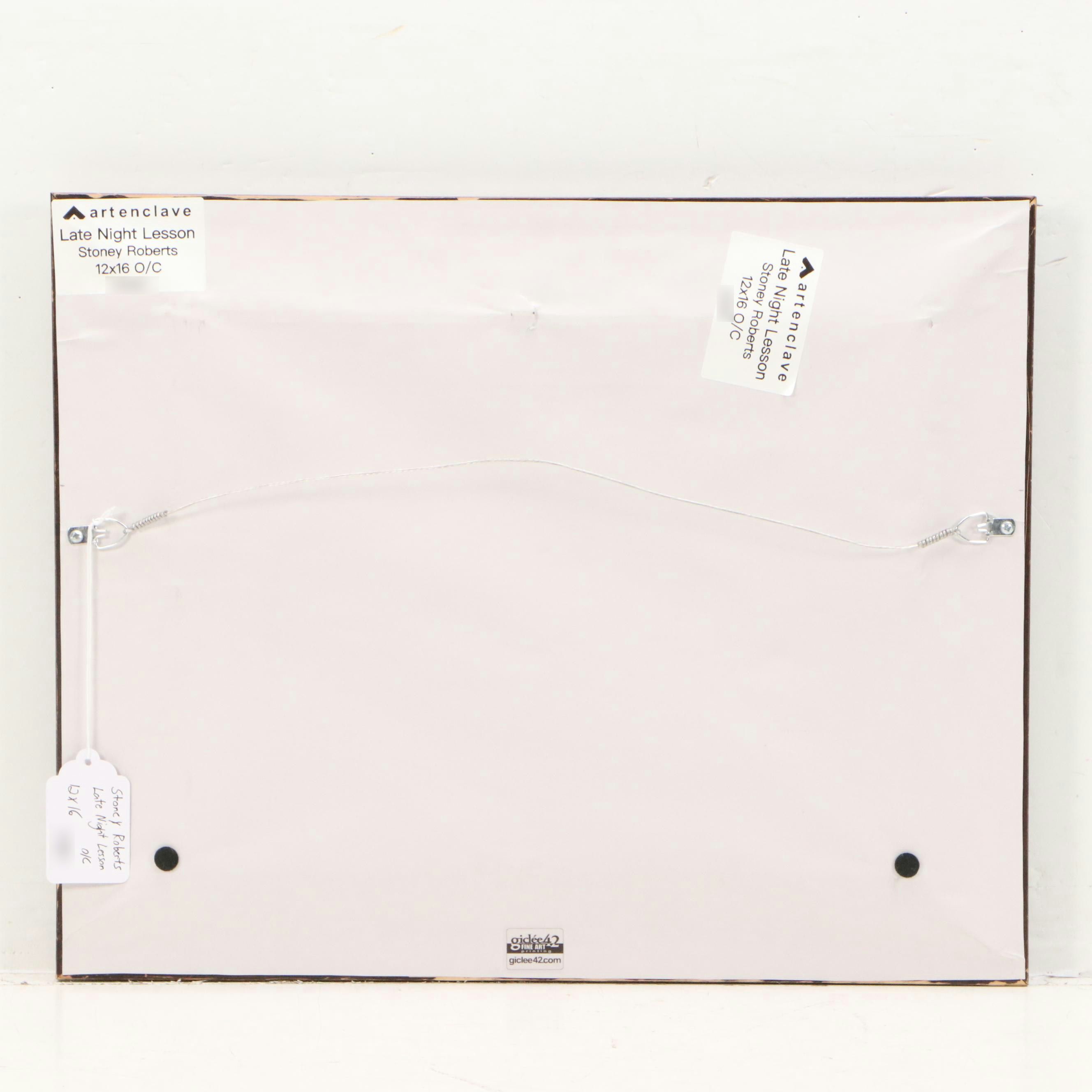 Stoney Roberts Oil Painting "Late Night Lesson," 1993