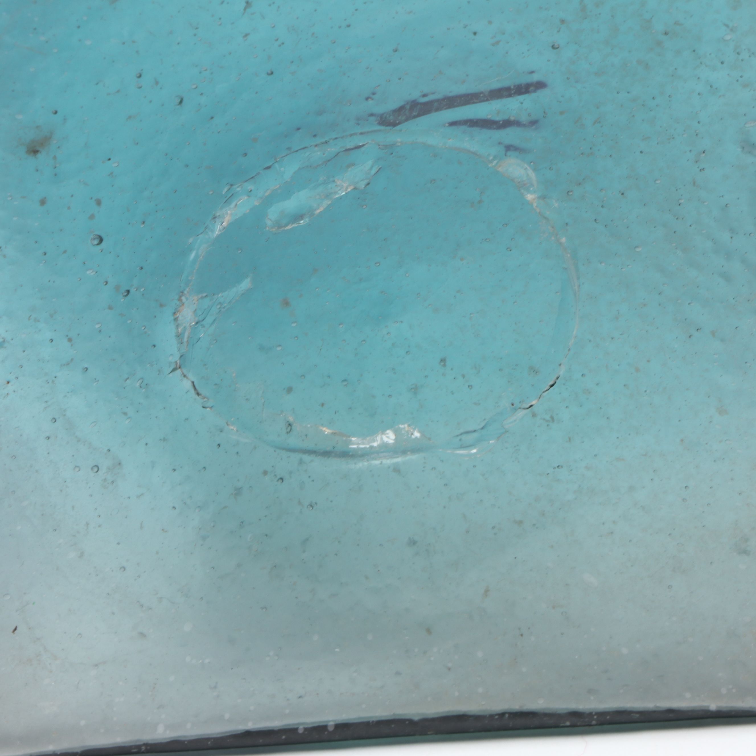 MCM Style Blown Art Glass Bottle and Centerpiece Bowl