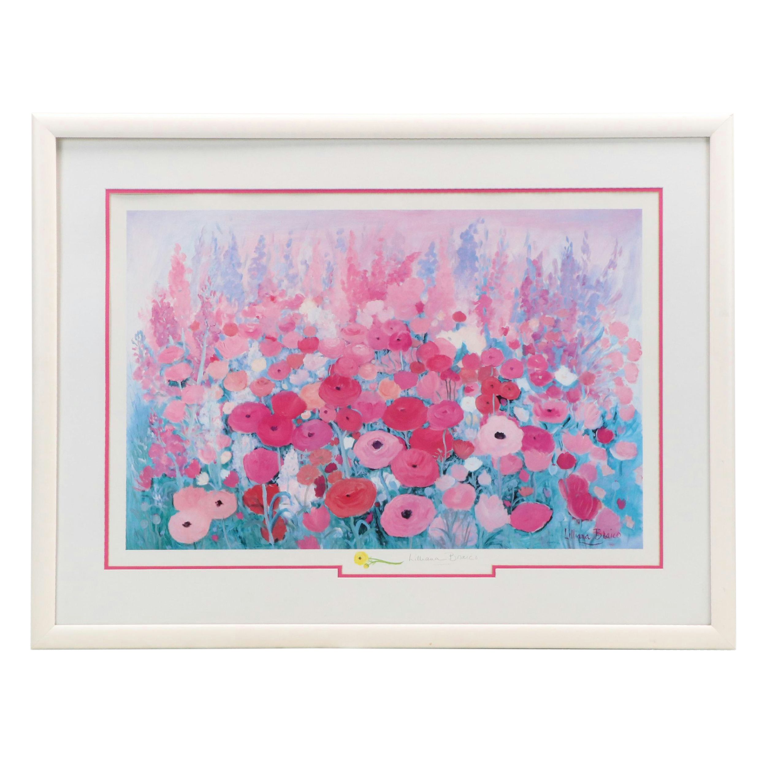 Lilliana Braico Offset Lithograph "Field of Ranunculus"