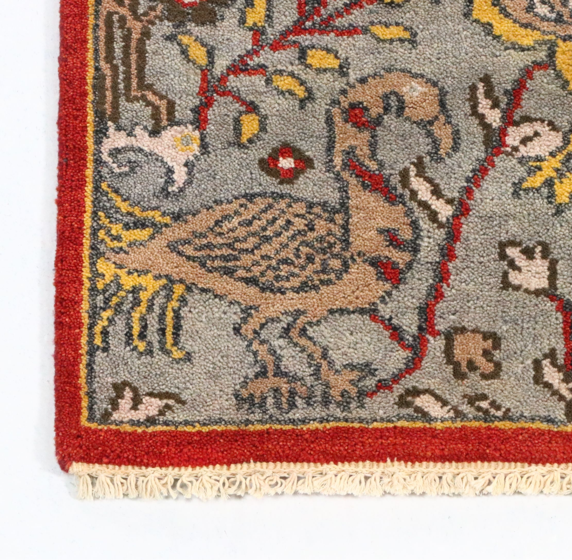 2'7 x 8'2 Hand-Knotted Indo-Persian Ziegler Pictorial Carpet Runner